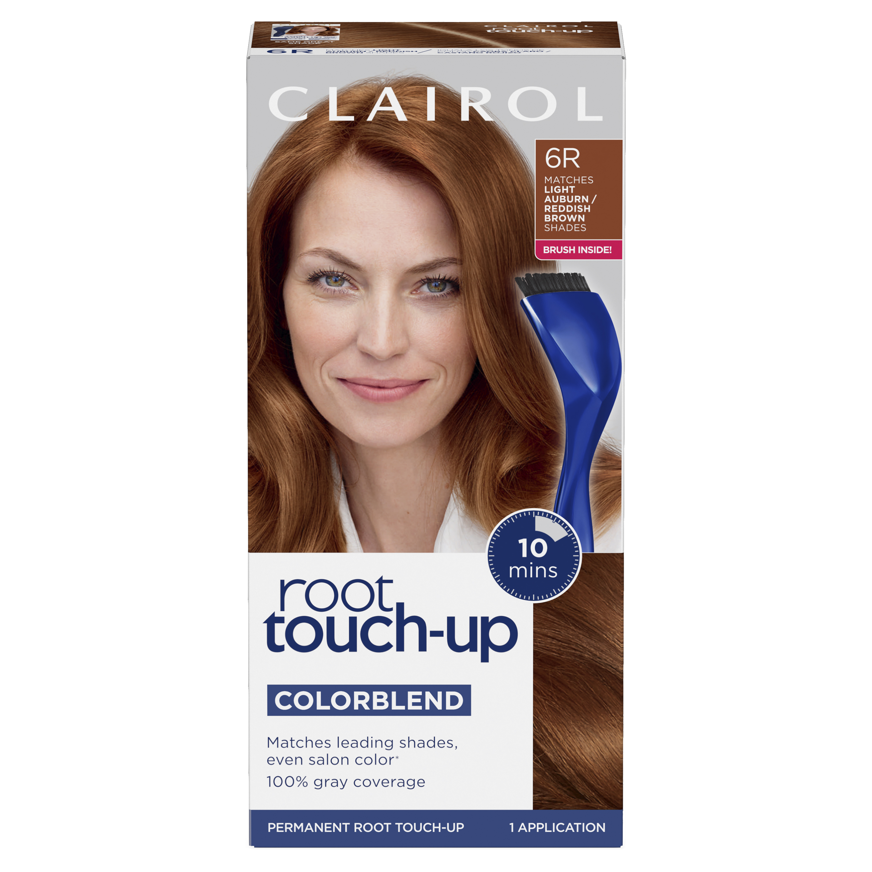 【ルージュ】P.Auburn  (中株) Root Touch-Up Permanent Hair Dye, 6R Light Auburn / Reddish Brown