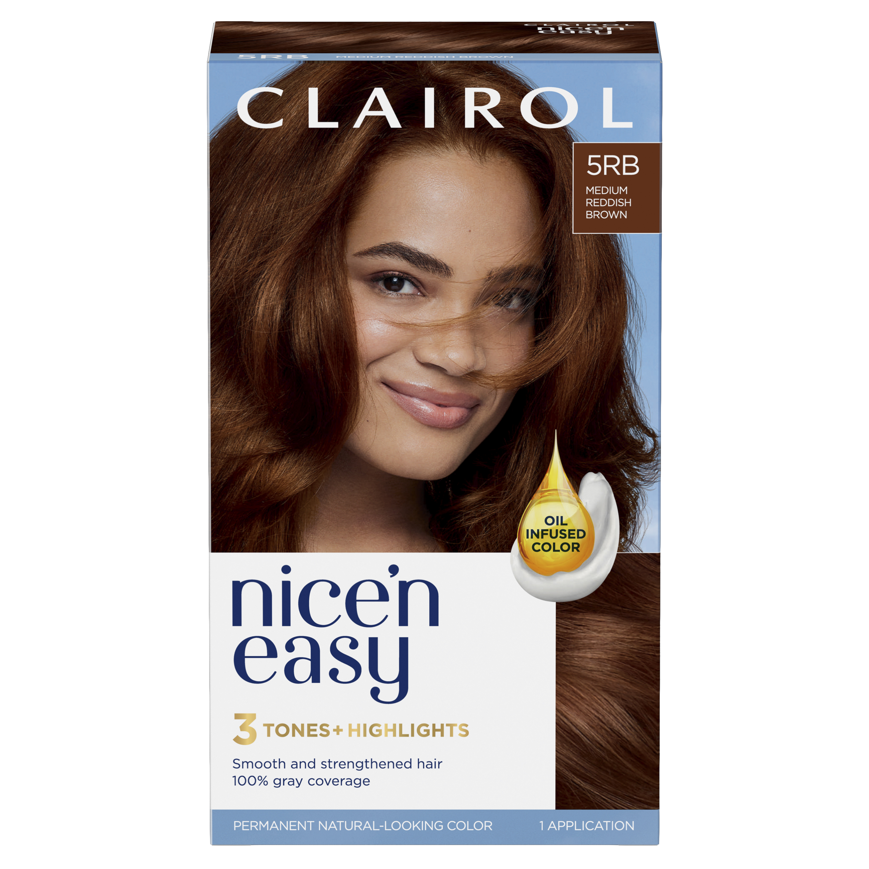 Nice'n Easy Permanent Hair Dye, 5RB Medium Reddish Brown | Clairol US