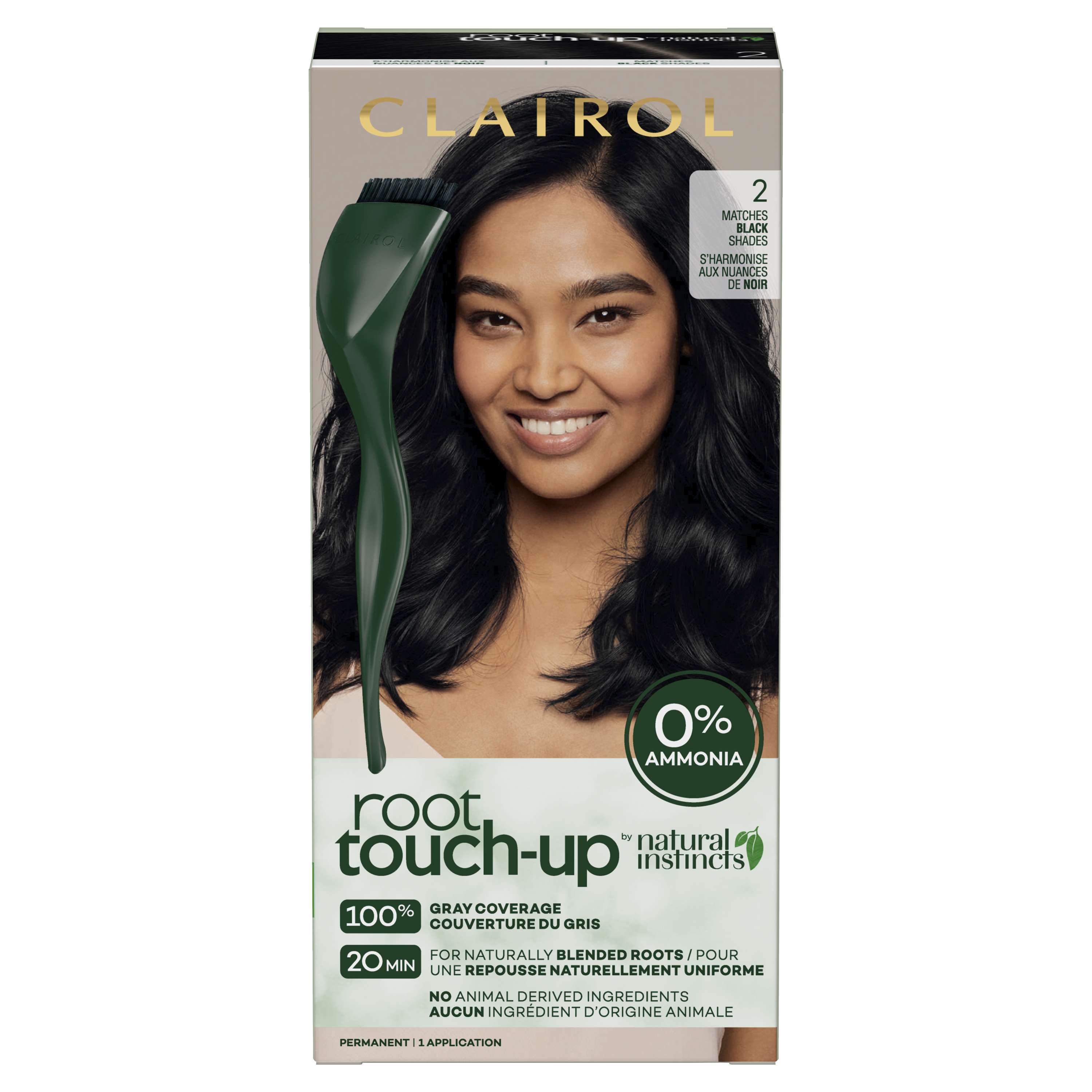 Root Touch-Up by Natural Instincts, 2 Black | Clairol US Root Touch-Up by Natural Instincts, 2 Black | Clairol US