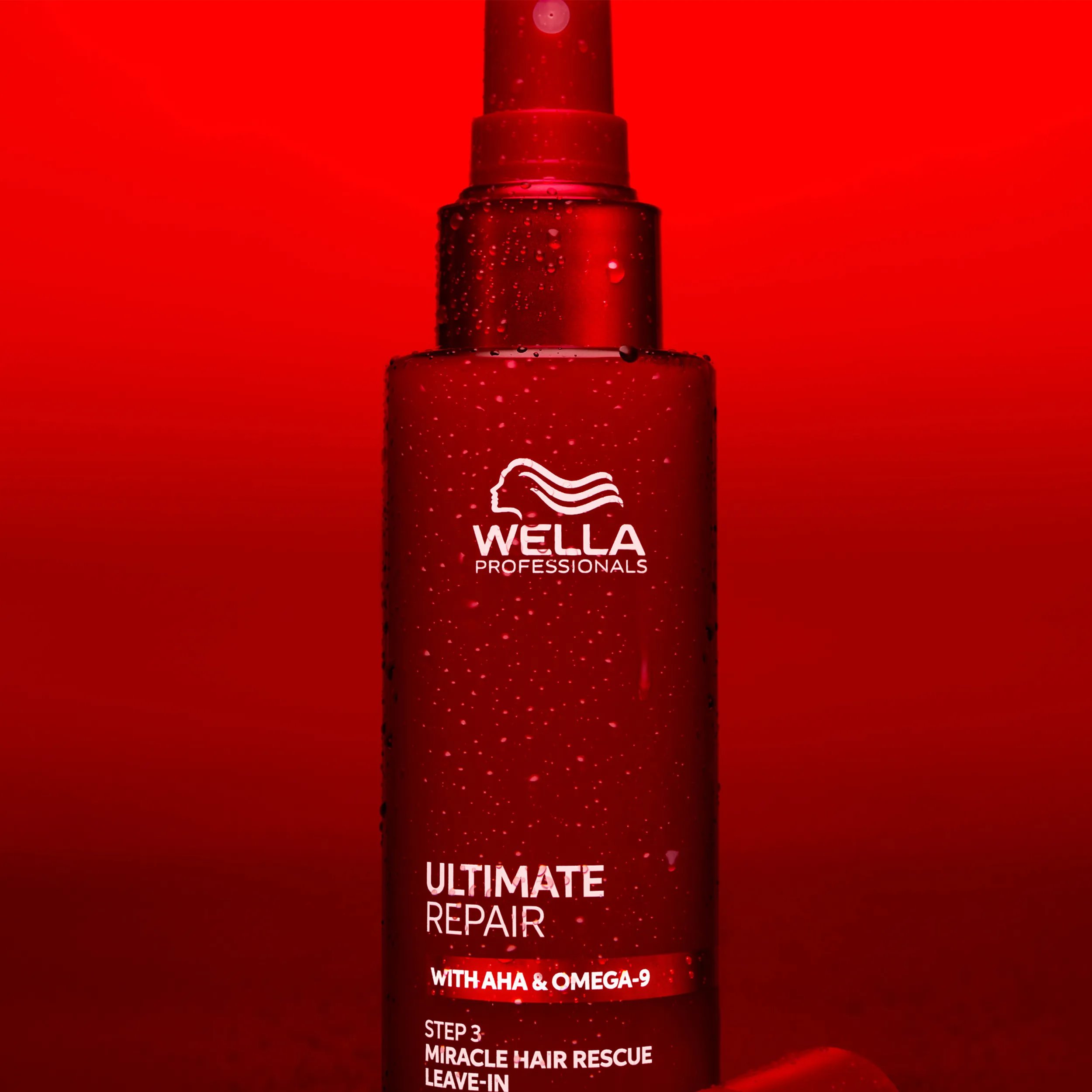 Ultimate Repair Miracle Hair Rescue over a red background