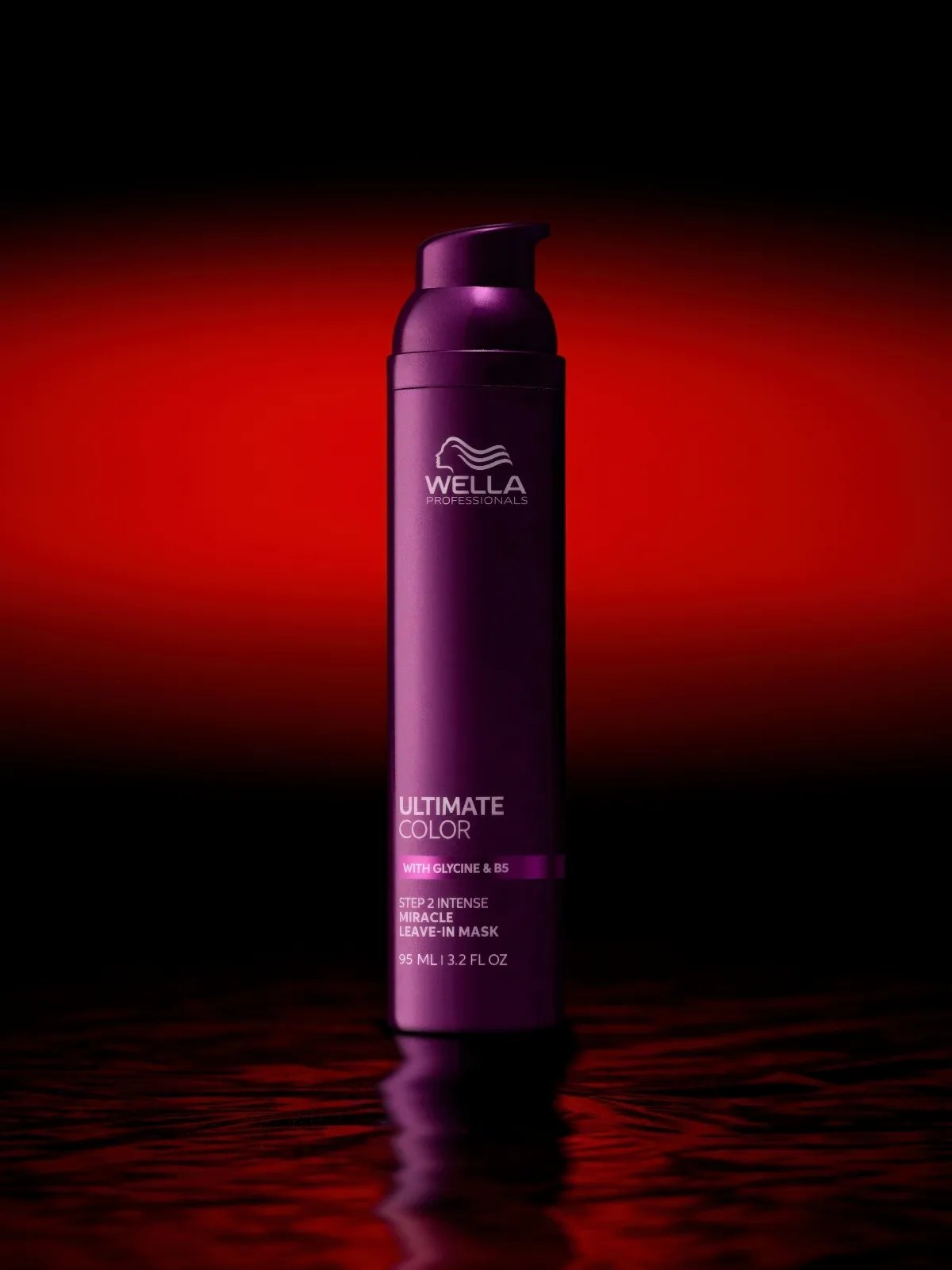 ULTIMATE COLOR Miracle Leave-In Mask on a red background.