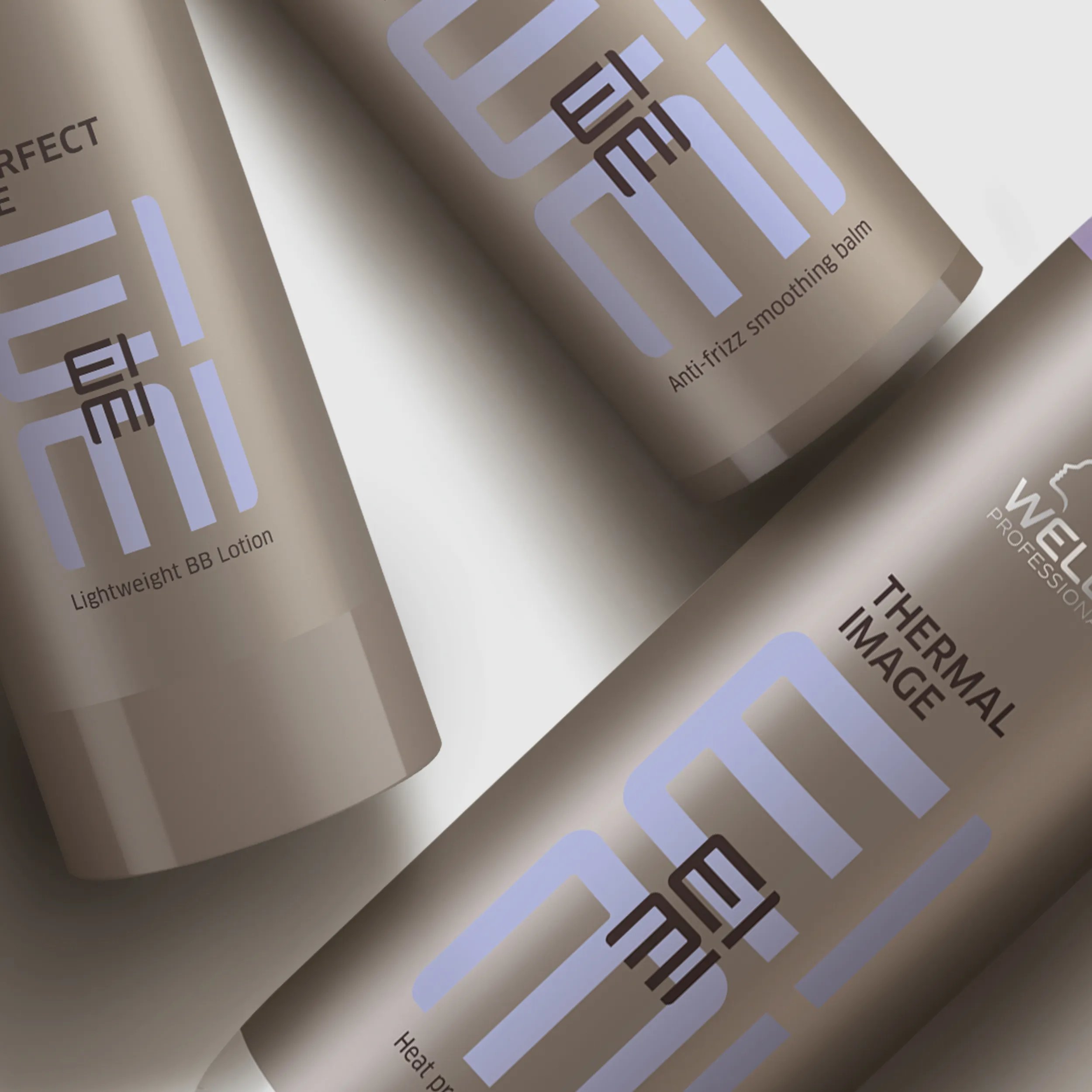 Wella EIMI hair styling products.