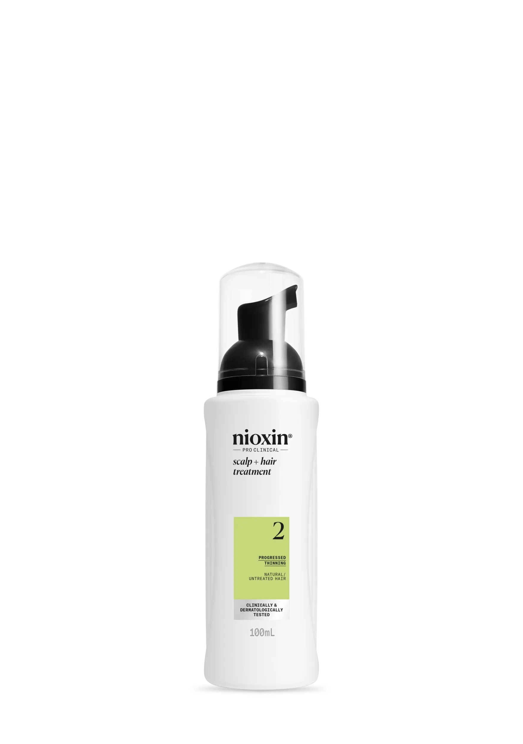 Nioxin System 2 Scalp and Hair Thickening Treatment against white background