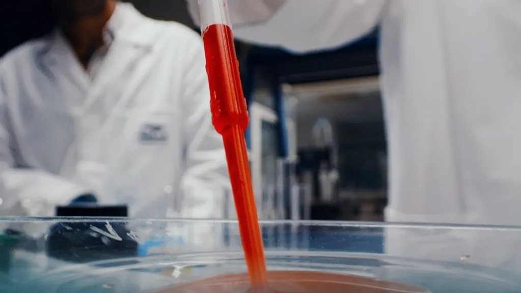 Wella Professionals scientists test color formulas in the lab.