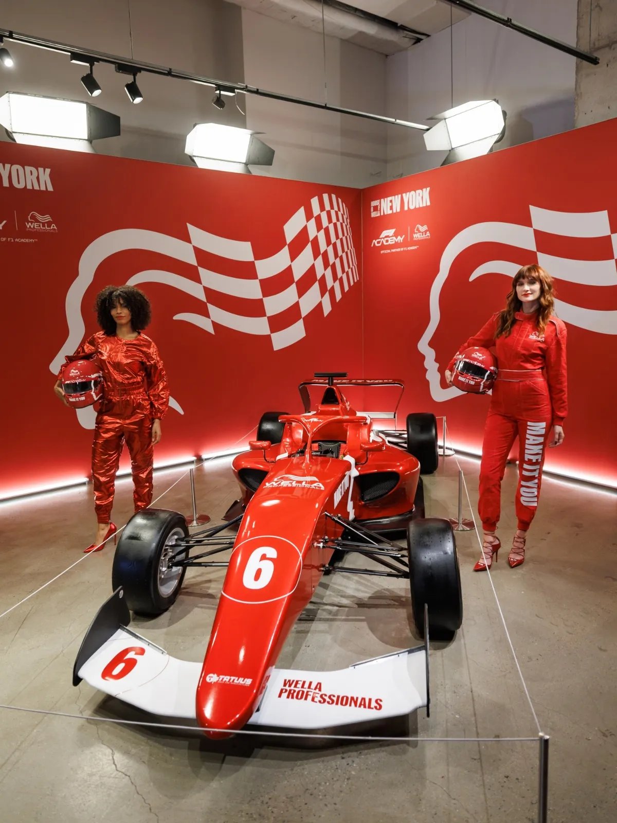 The Wella X F1 Academy car at House of Wella.