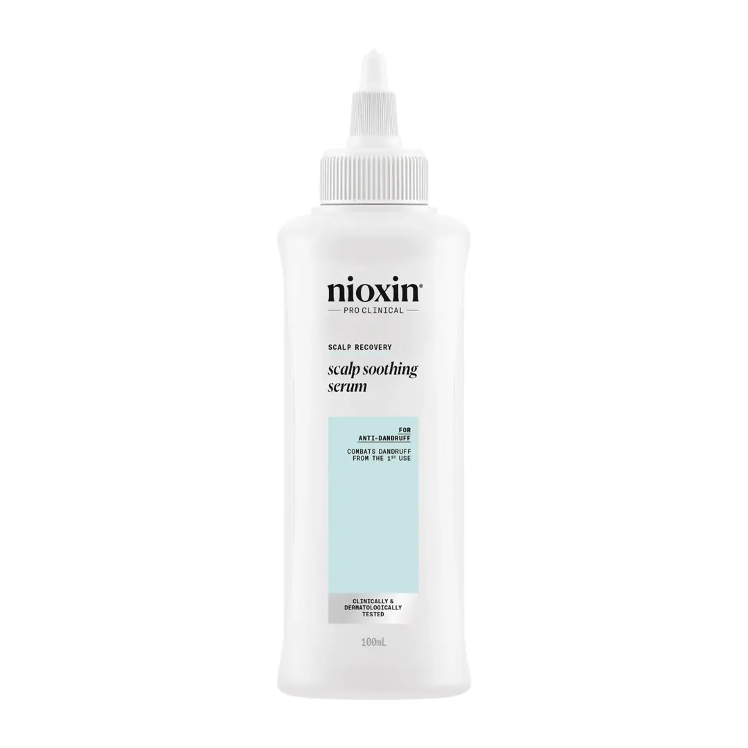 Nioxin Scalp Soothing Serum bottle against white background