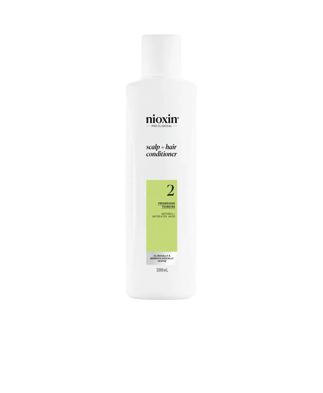Acondicionador para el cuero cabelludo y cabello del Sistema 2 de Nioxin sobre fondo blanco
