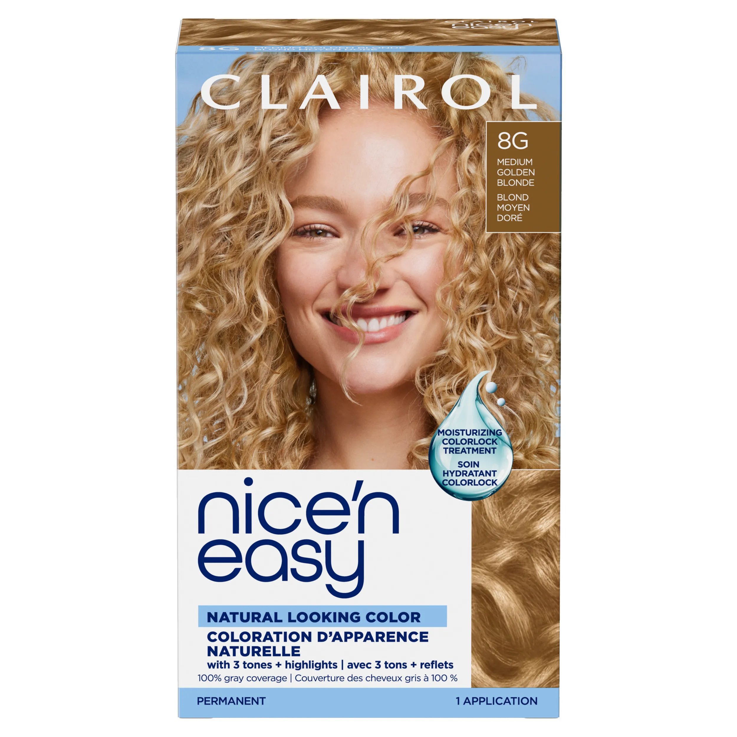Clairol_NiceNEasy_8G Medium Golden Blonde