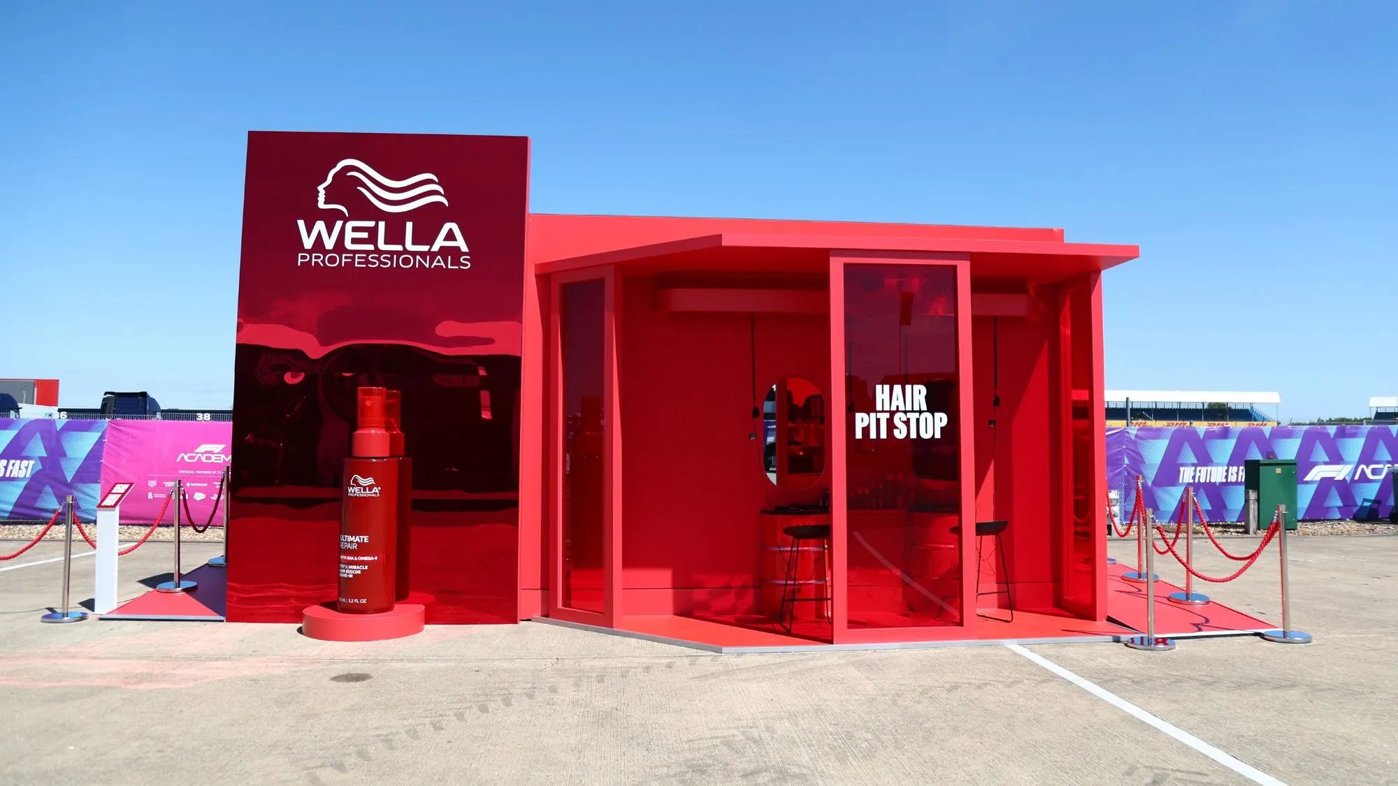 The Wella Pop-Up in the F1 ACADEMY™ Paddock.

