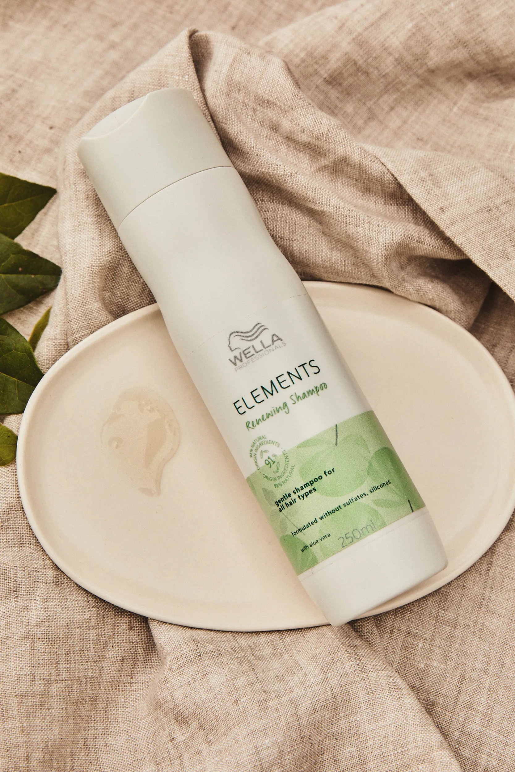 Bottle of Wella Elements Renewing Shampoo