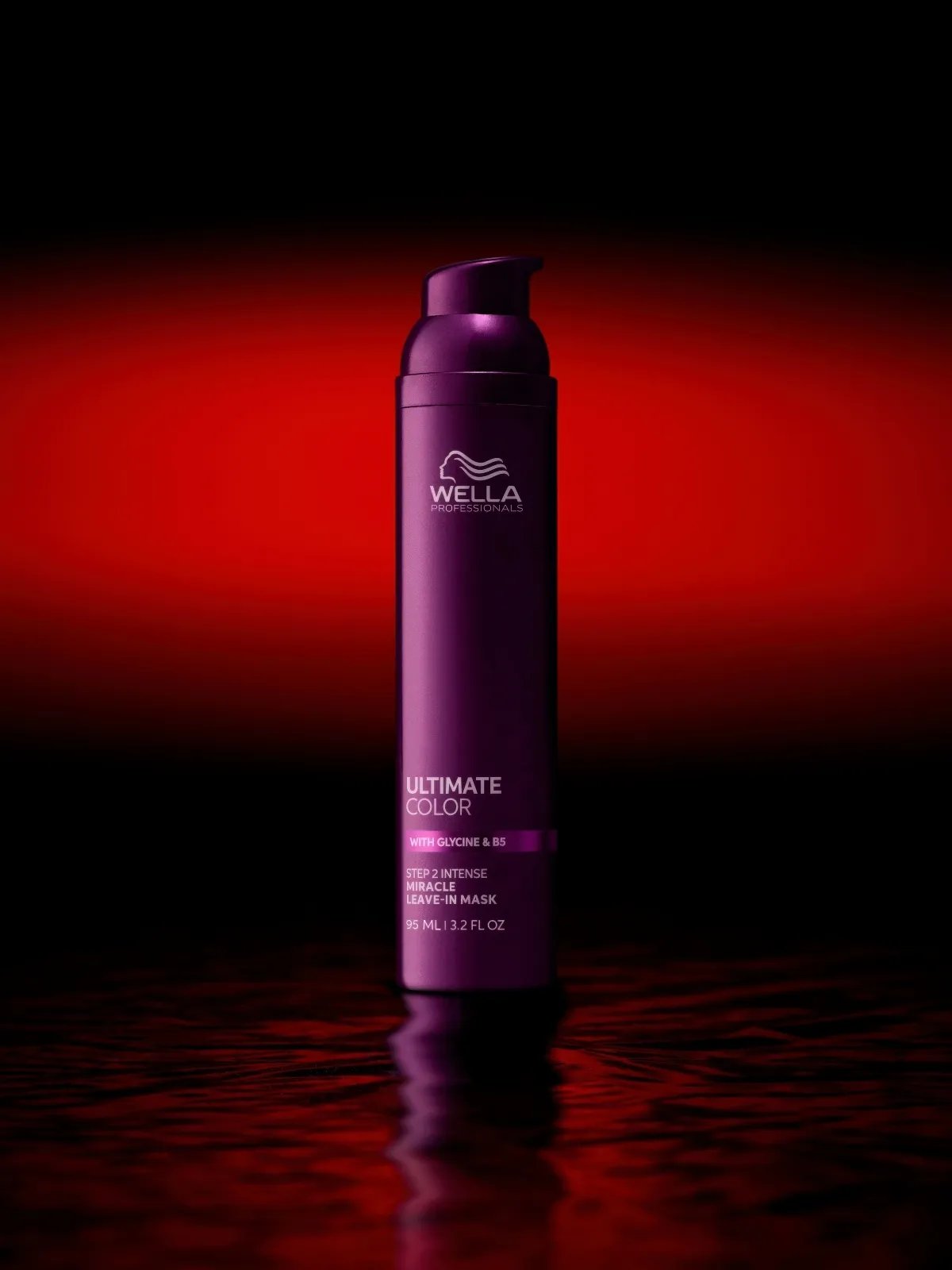 ULTIMATE COLOR Miracle Leave-In Mask on a red background.