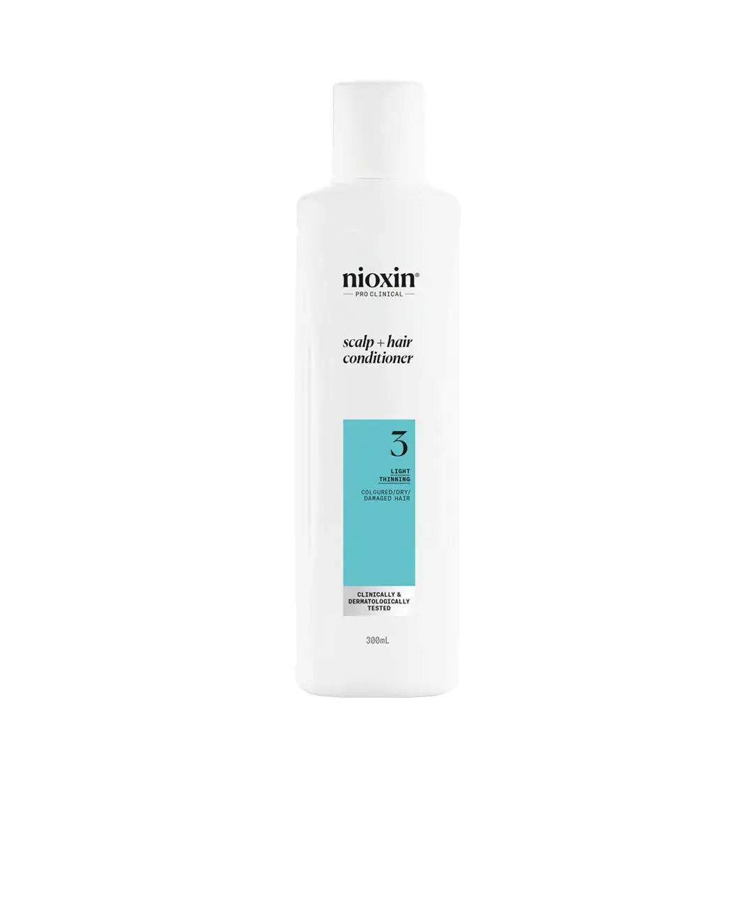 Flasche Nioxin System 3 Conditioner vor weißem Hintergrund
