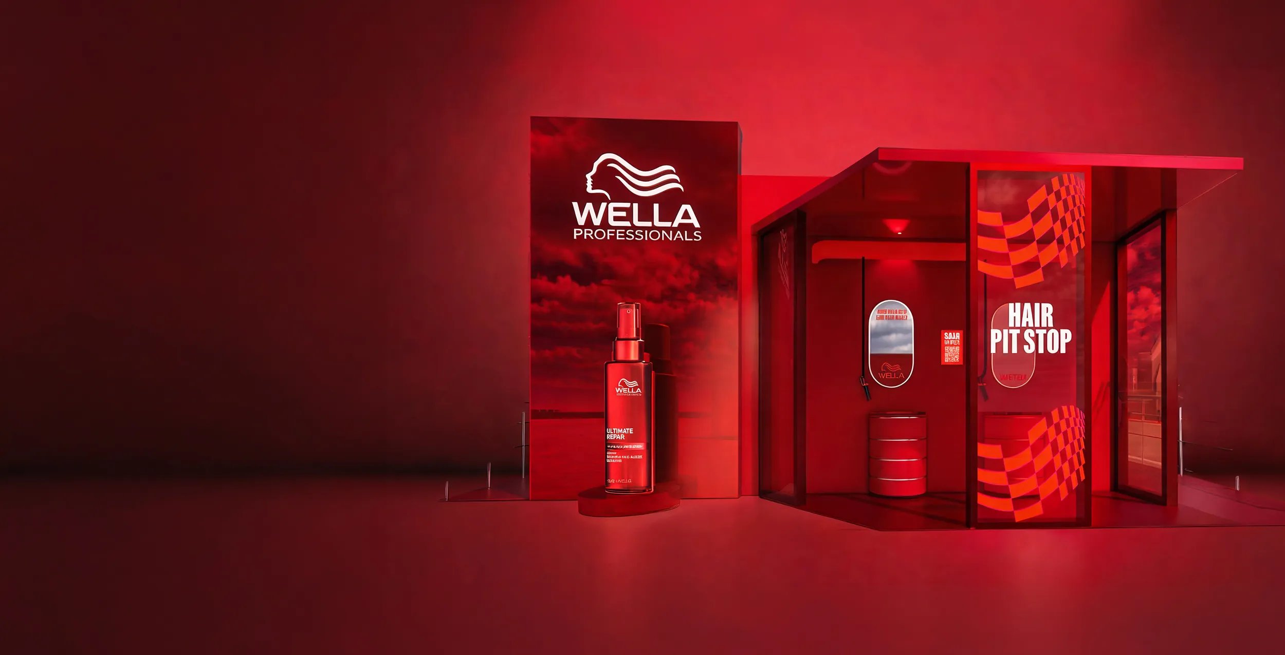 Red Formula 1 Academy race car on track, symbolising the partnership between F1 Academy and Wella Professionals.
