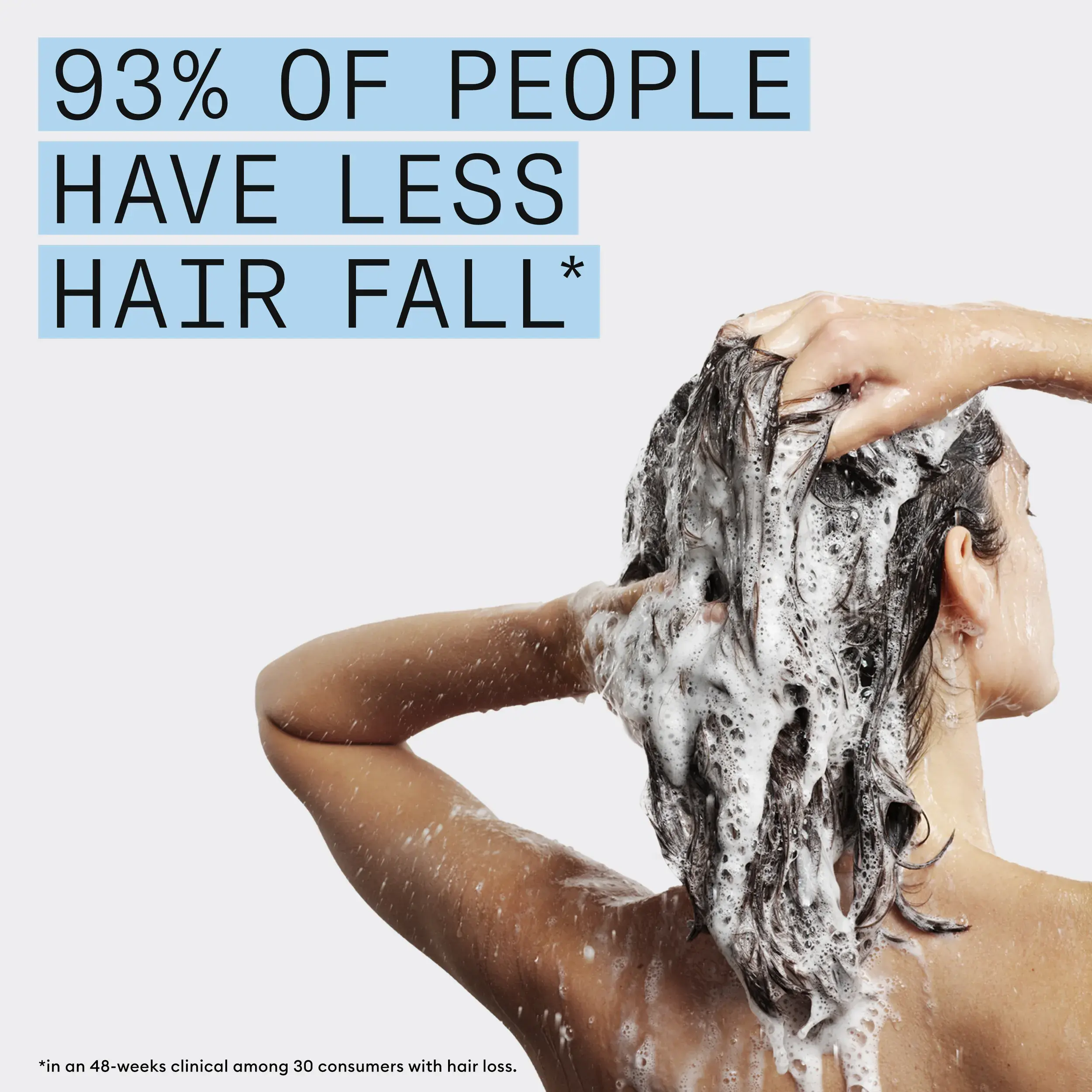 93% of people have less hair loss