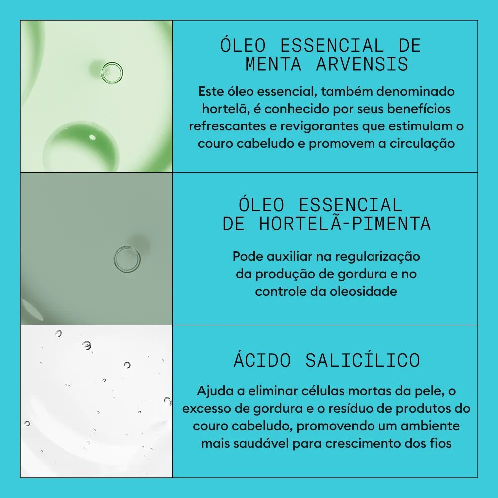 Infográfico dos ativos do shampoo do Kit Sistema 3 de Nioxin