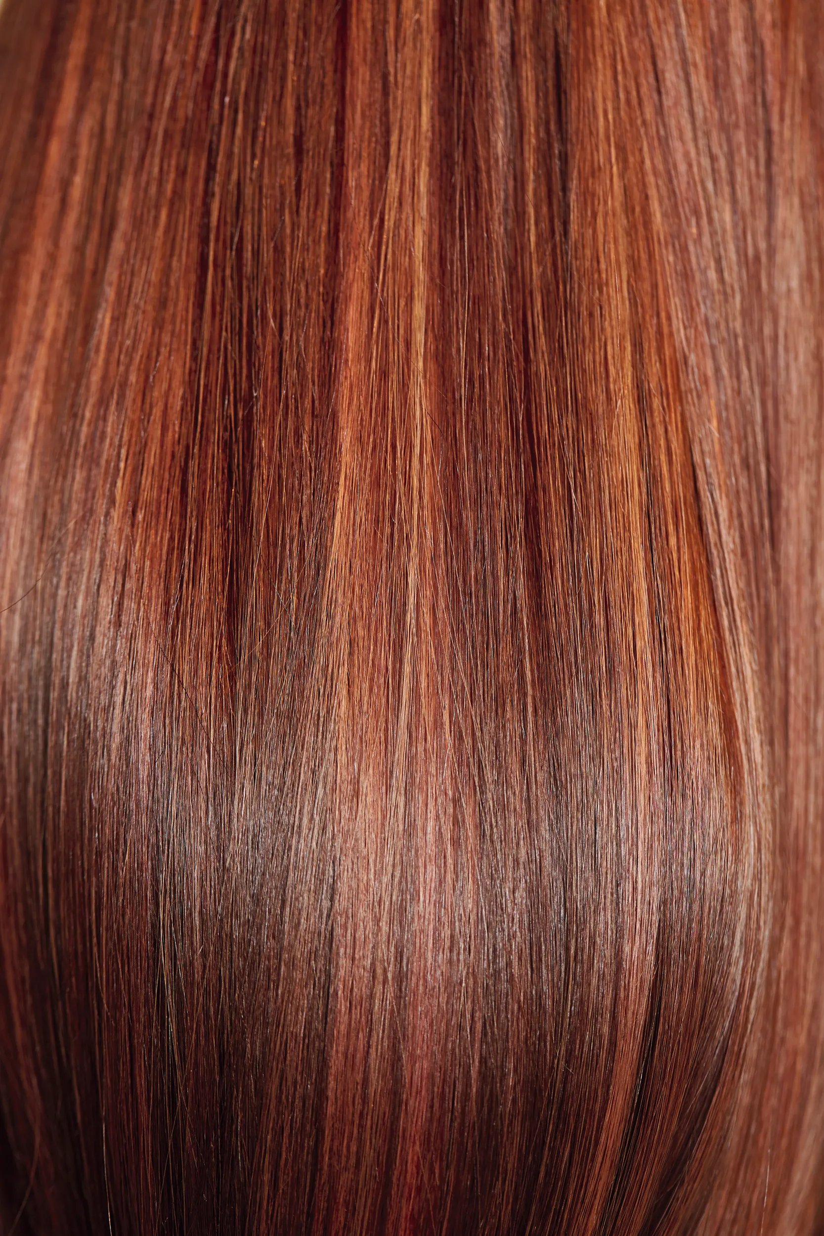 Long red shiny hair