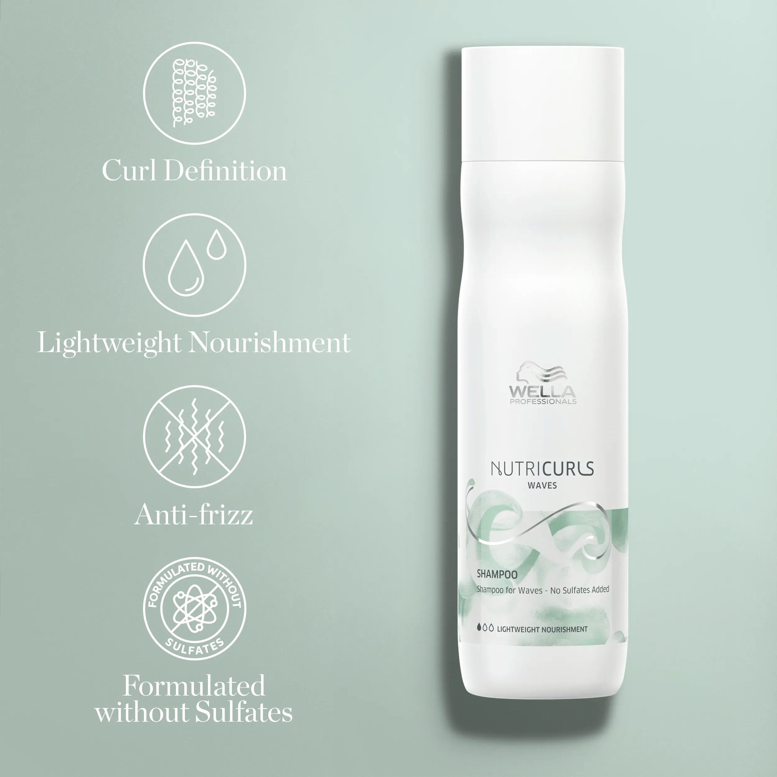 Wella NutriCurls Waves Shampoo for curl definition.