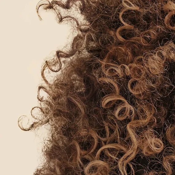 Brown curly hair 
