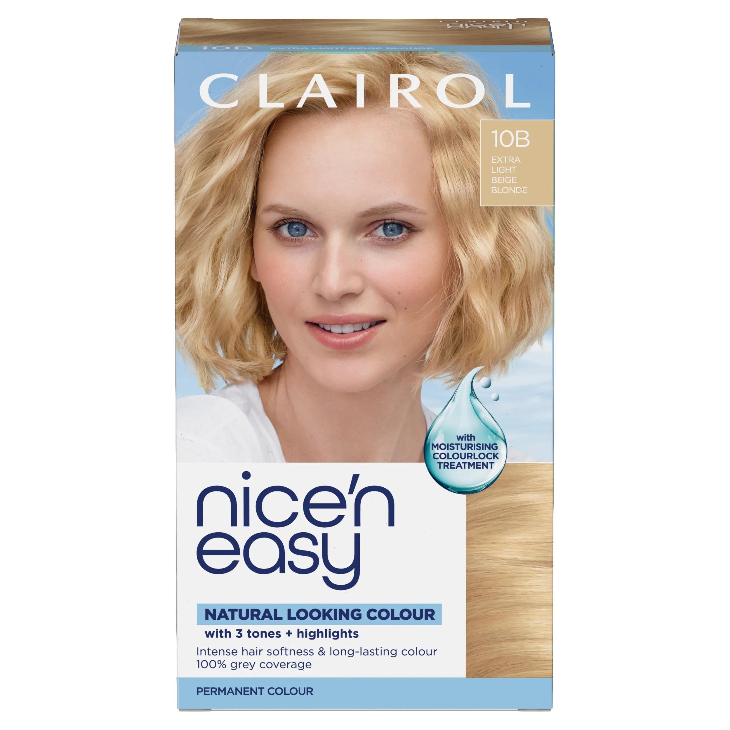 Clairol Nice'n Easy Permanent Hair Dye, 10B Extra Light Beige