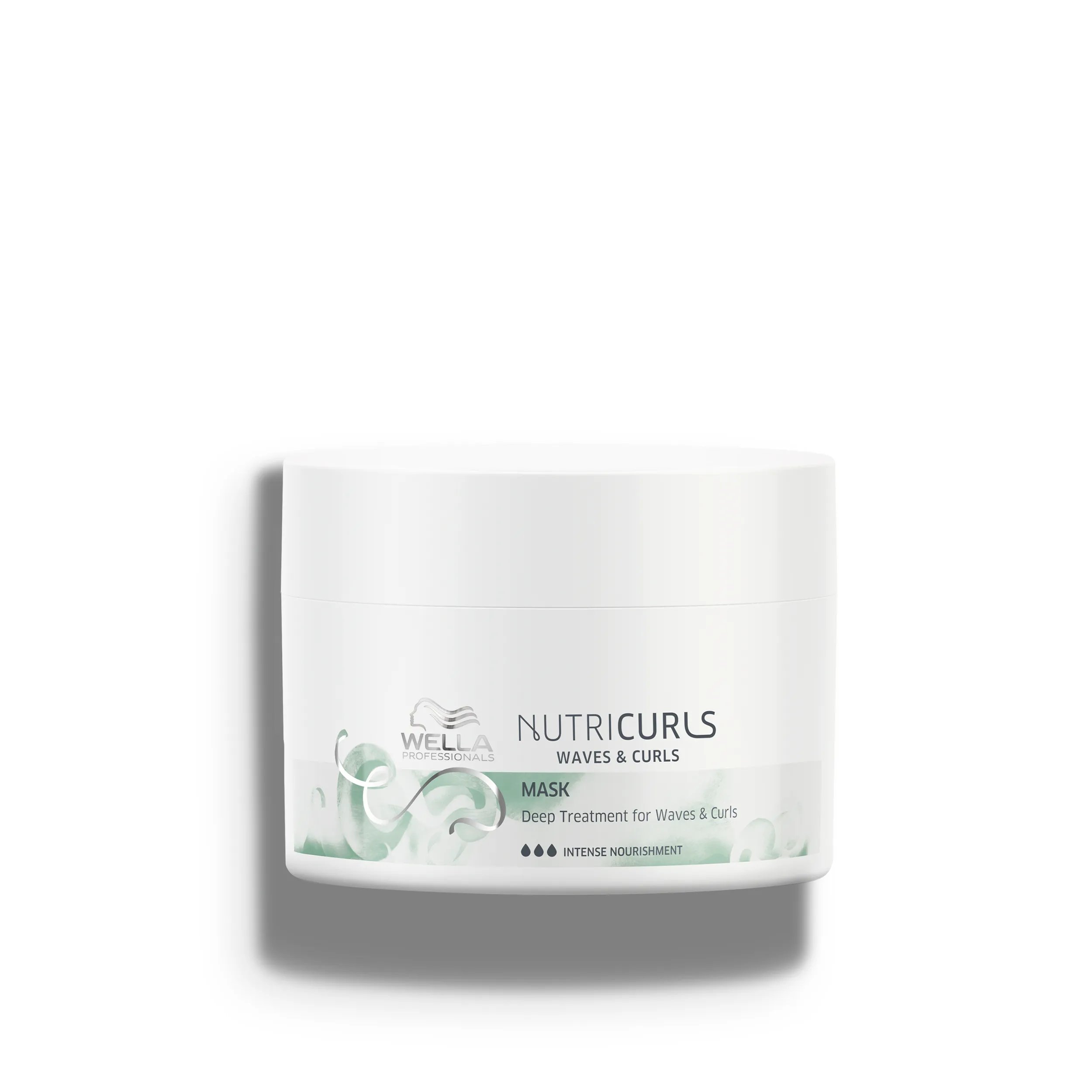 White jar of Wella Professionals NutriCurls Waves & Curls Mask.