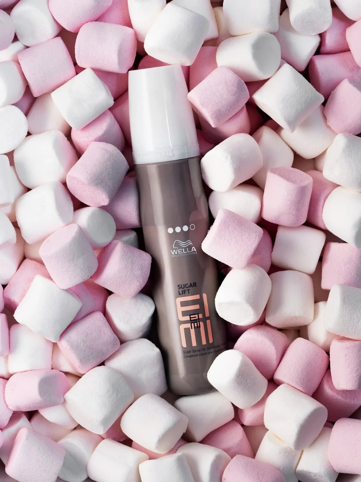 EIMI Sugar Lift surrounded by marshmallows.