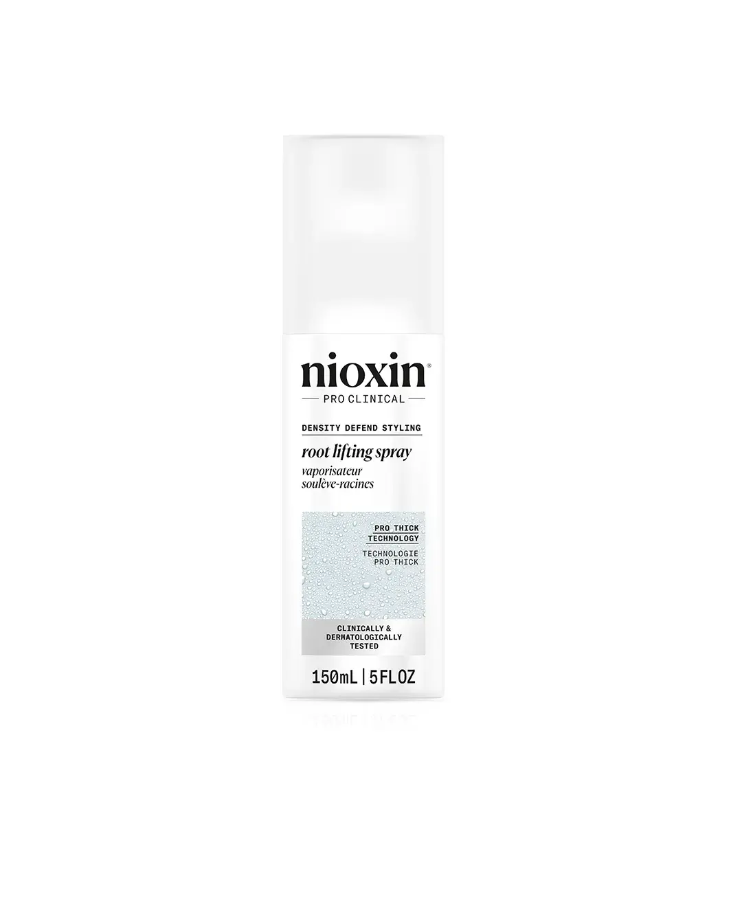 Nioxin Root Lifting Spray bottle against white background