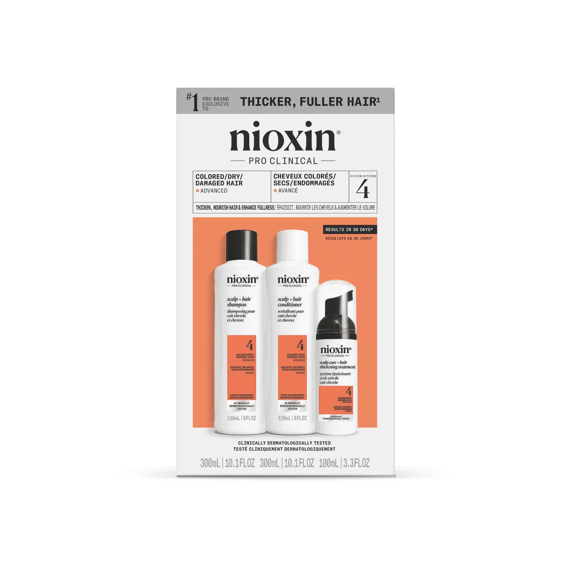 Nioxin Full Size System 4 Kit products against white background
