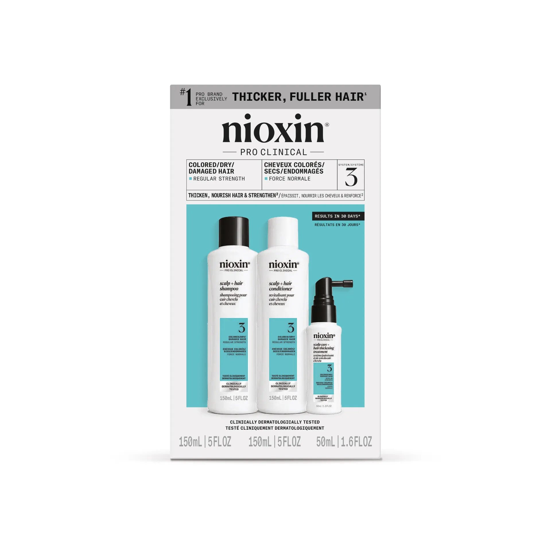 Nioxin System 3 Kit products against white background