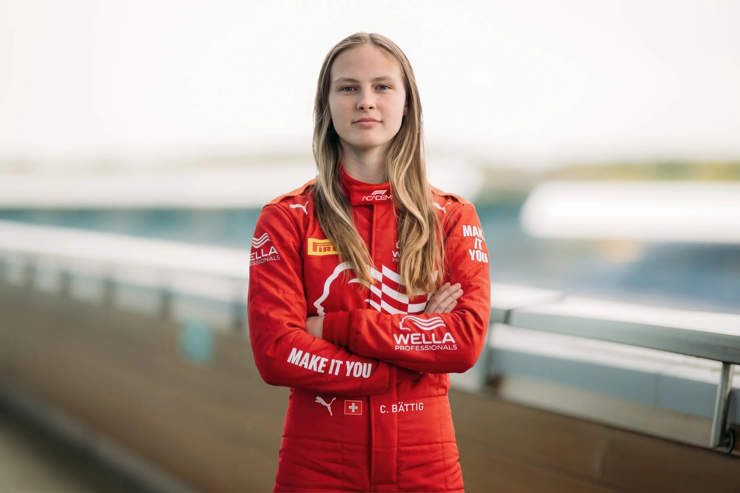 Wella Professionals stands with Chiara Bättig at F1 Academy race Silverstone
