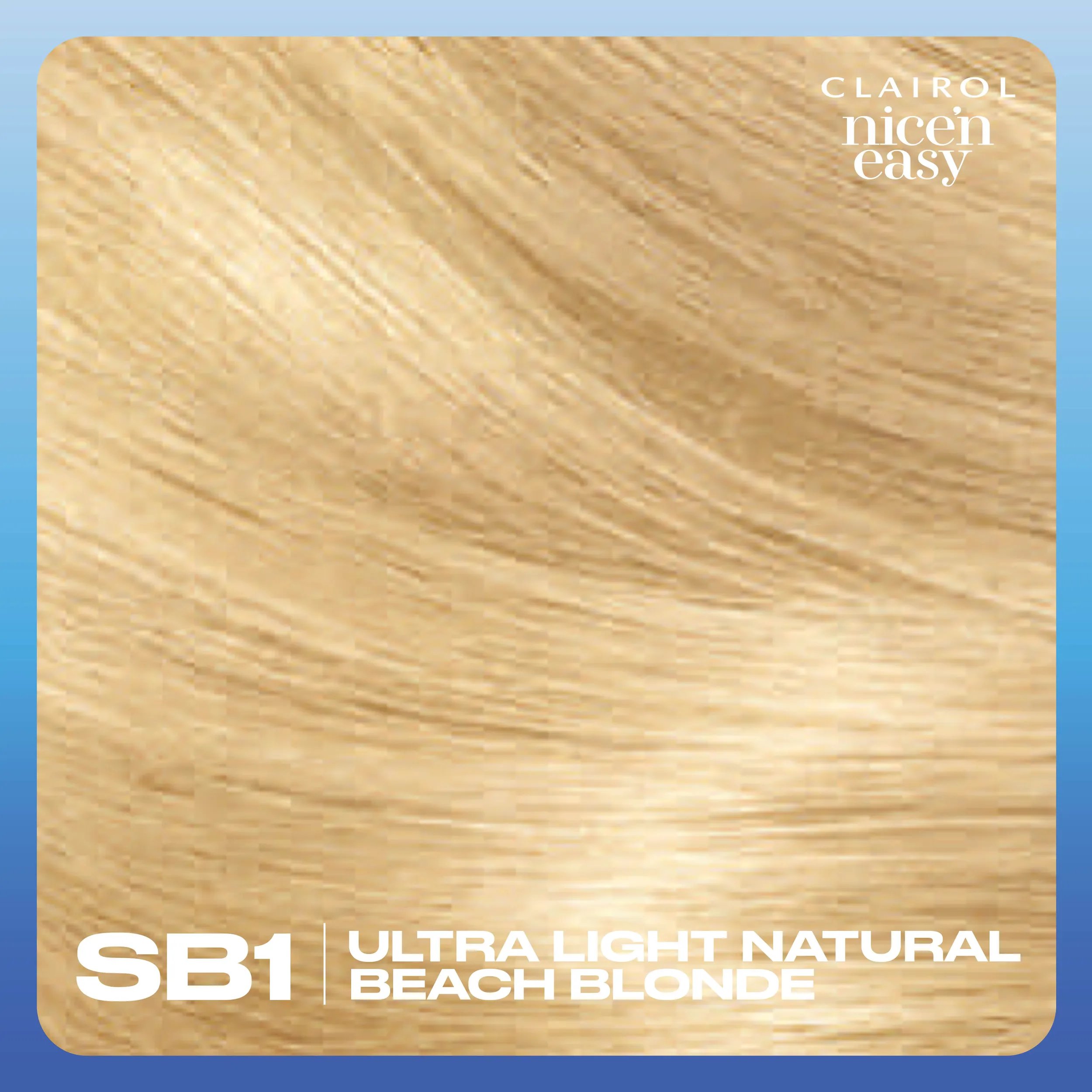 Nice'n Easy SB1 Ultra Light Natural Beach Blonde Swatch