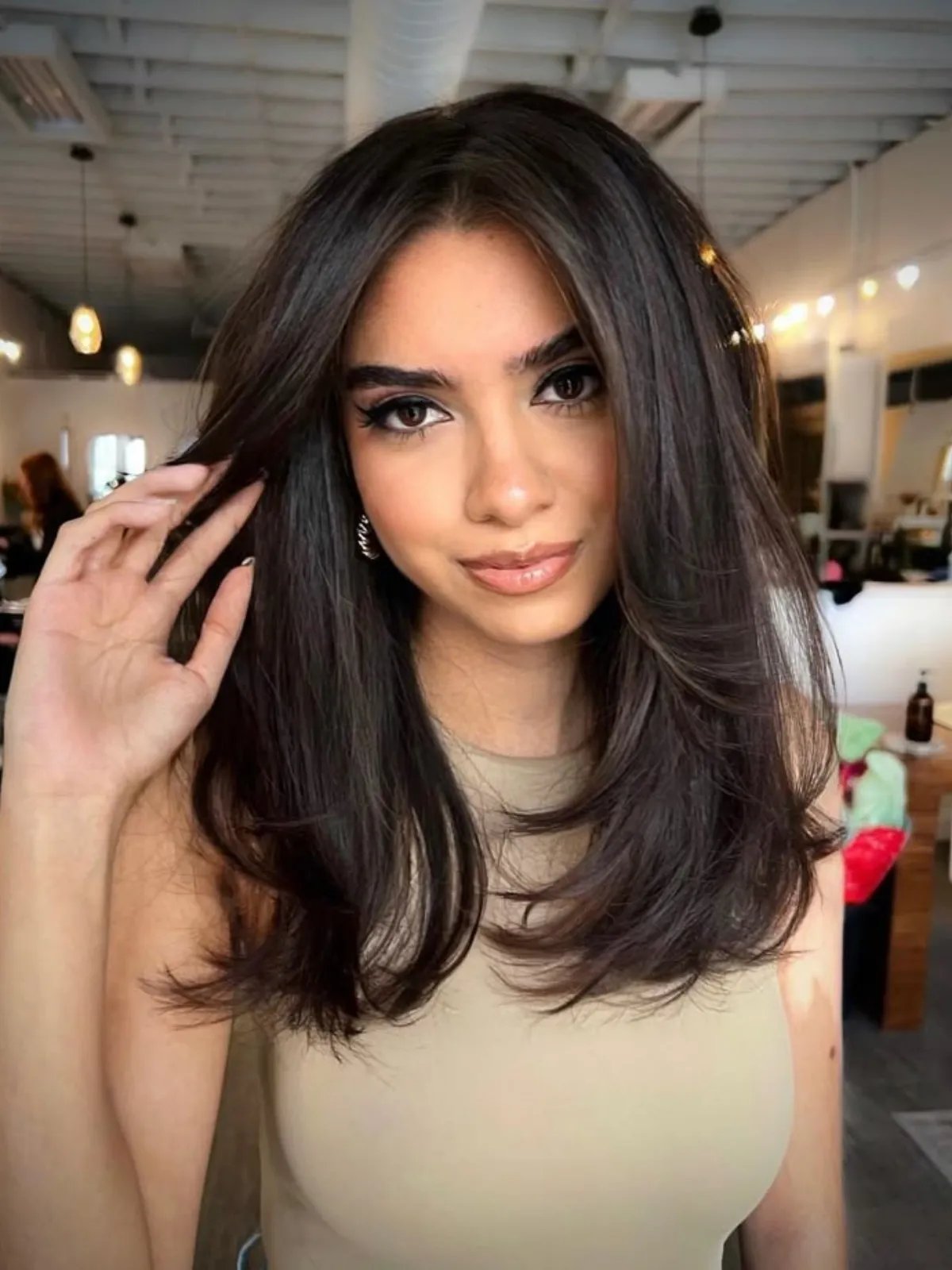 Rich, intense dark brown chocolate hair color with luminous shine.