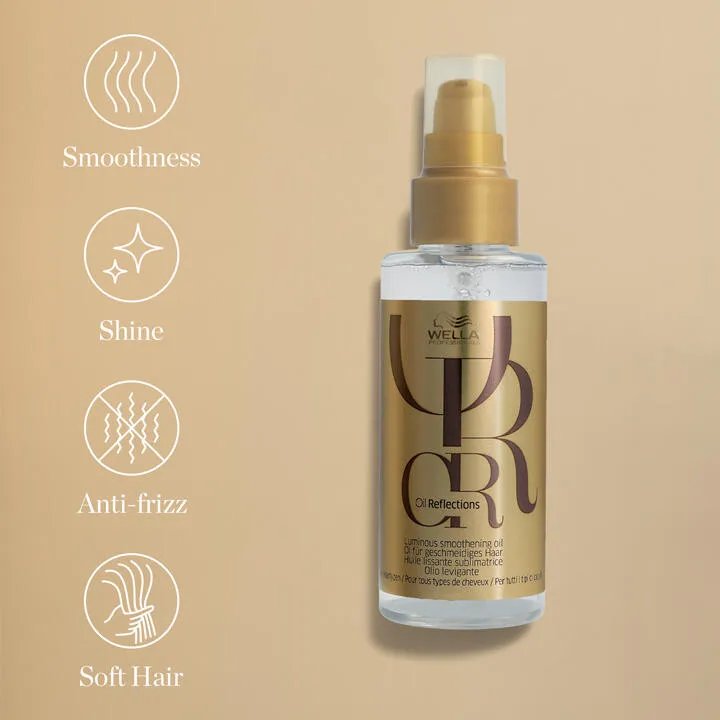 Bottle of Wella Oil Reflections Luminous Smoothing Oil.