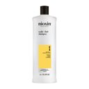 Nioxin System 1 Scalp + Hair Shampoo bottle against white background