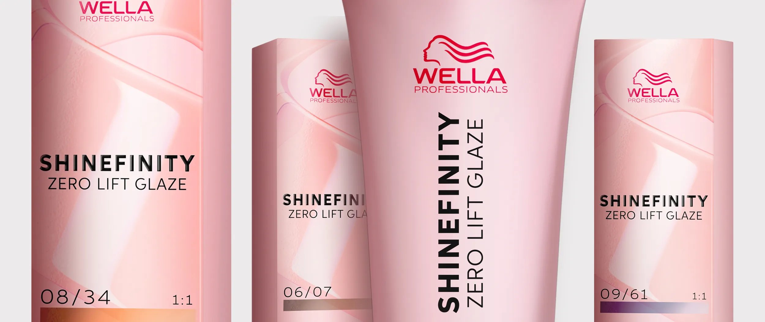 Wella Shinefinity Zero Lift Glaze products shot.