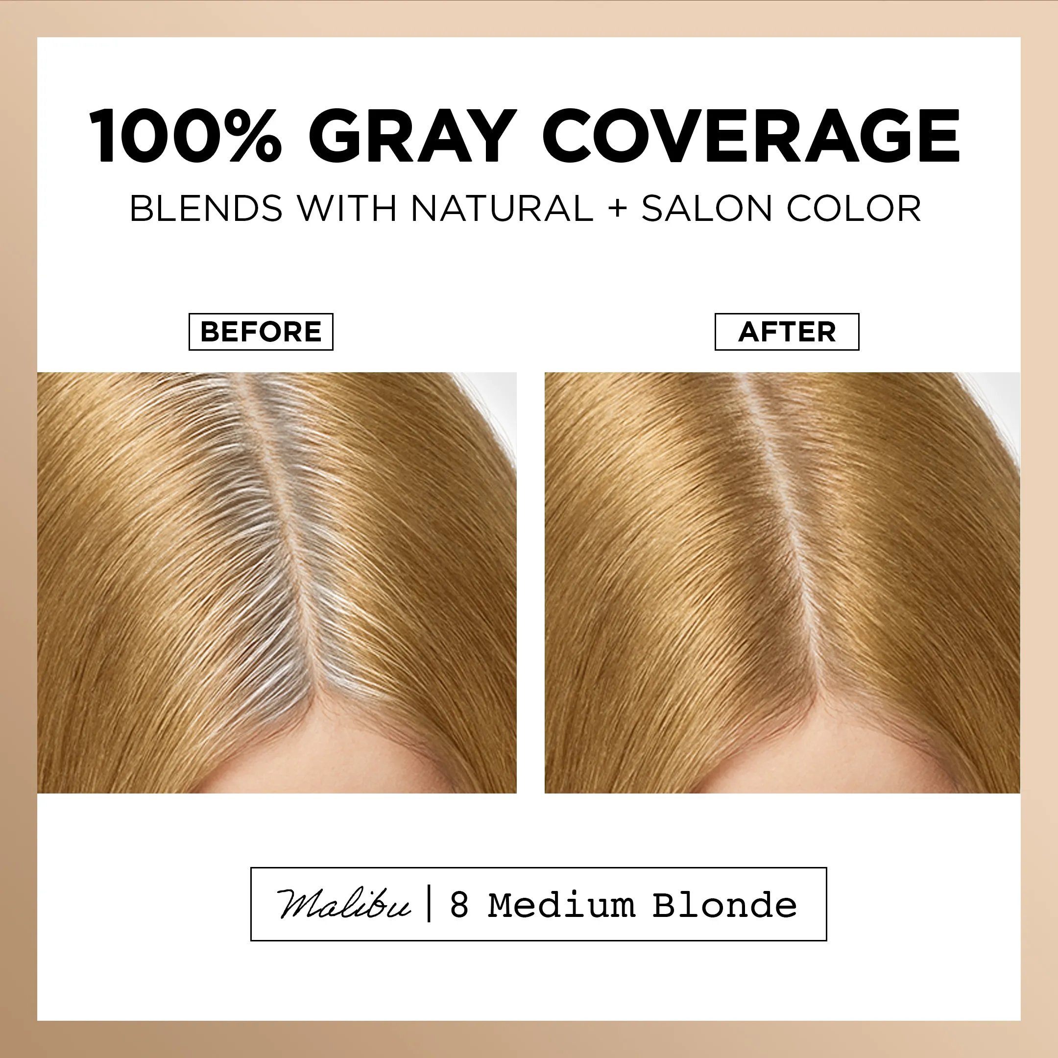 Color Results - 8 Medium Blonde