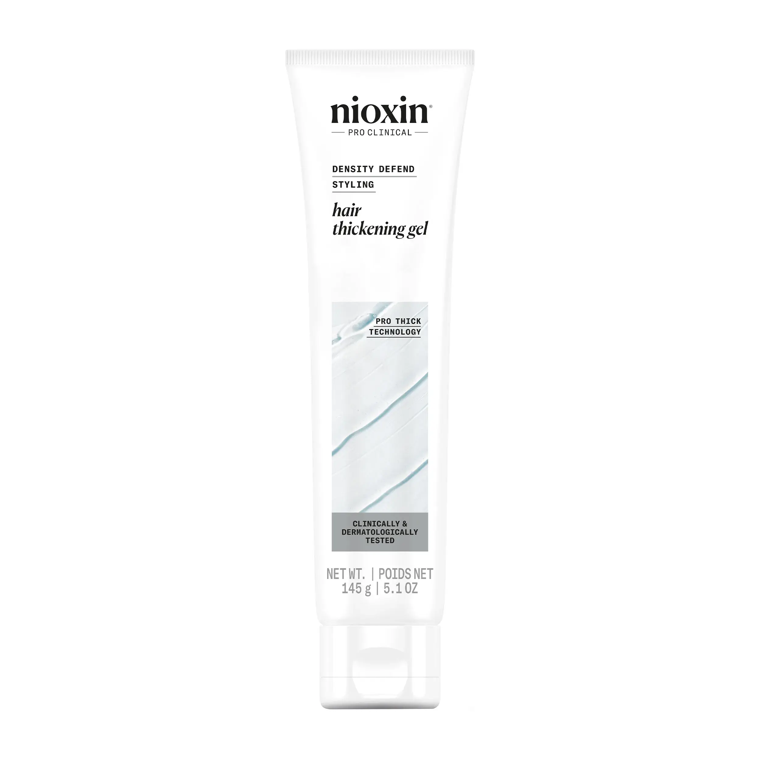 Nioxin hair thickening gel against white background