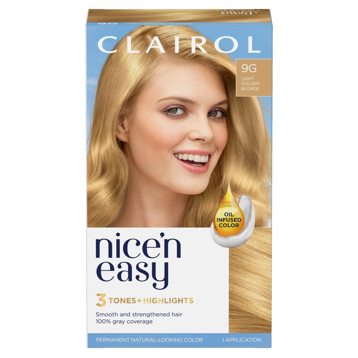 Nice'n Easy Permanent Hair Dye, 9G Light Golden Blonde | Clairol US