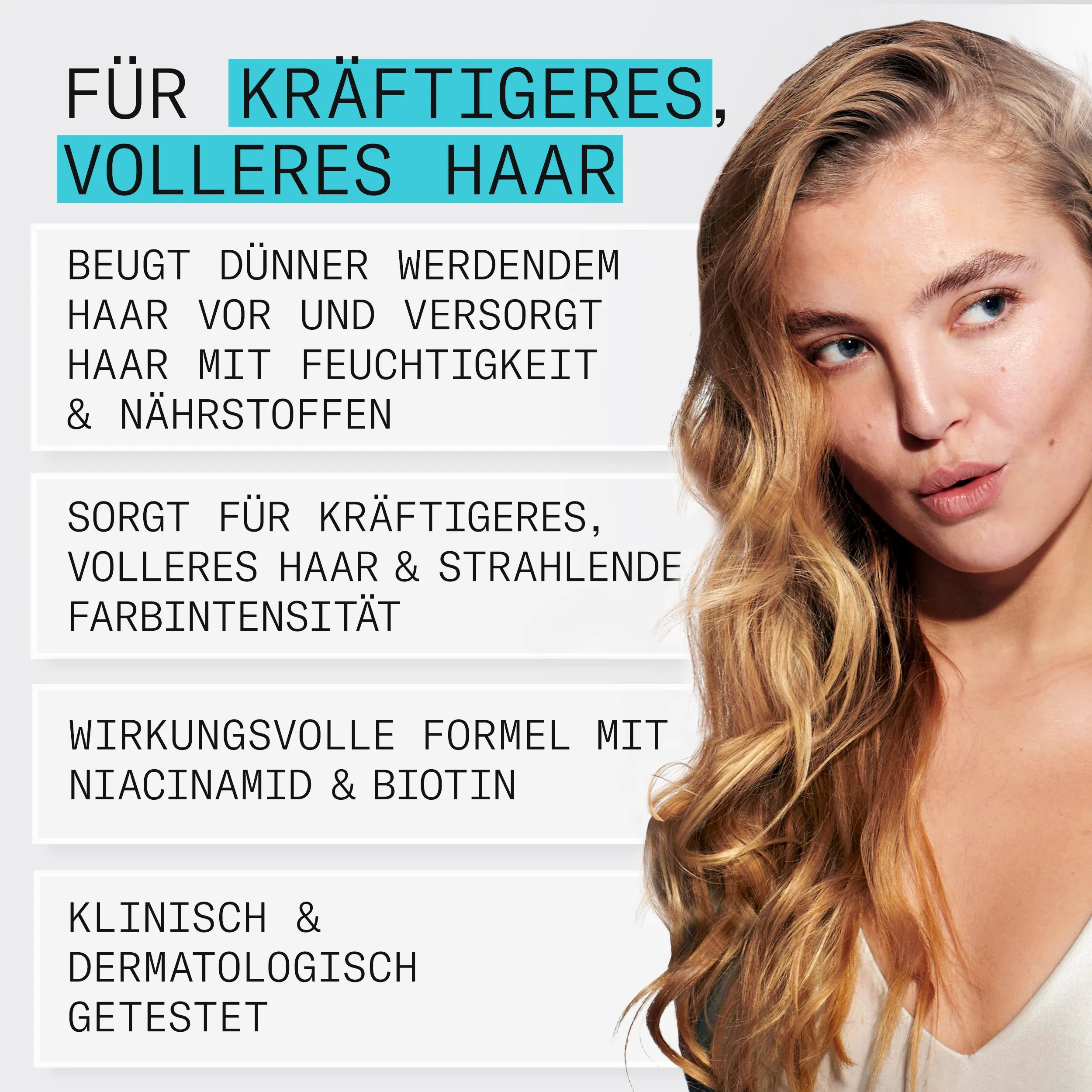 für kräftigeres, volleres haar
