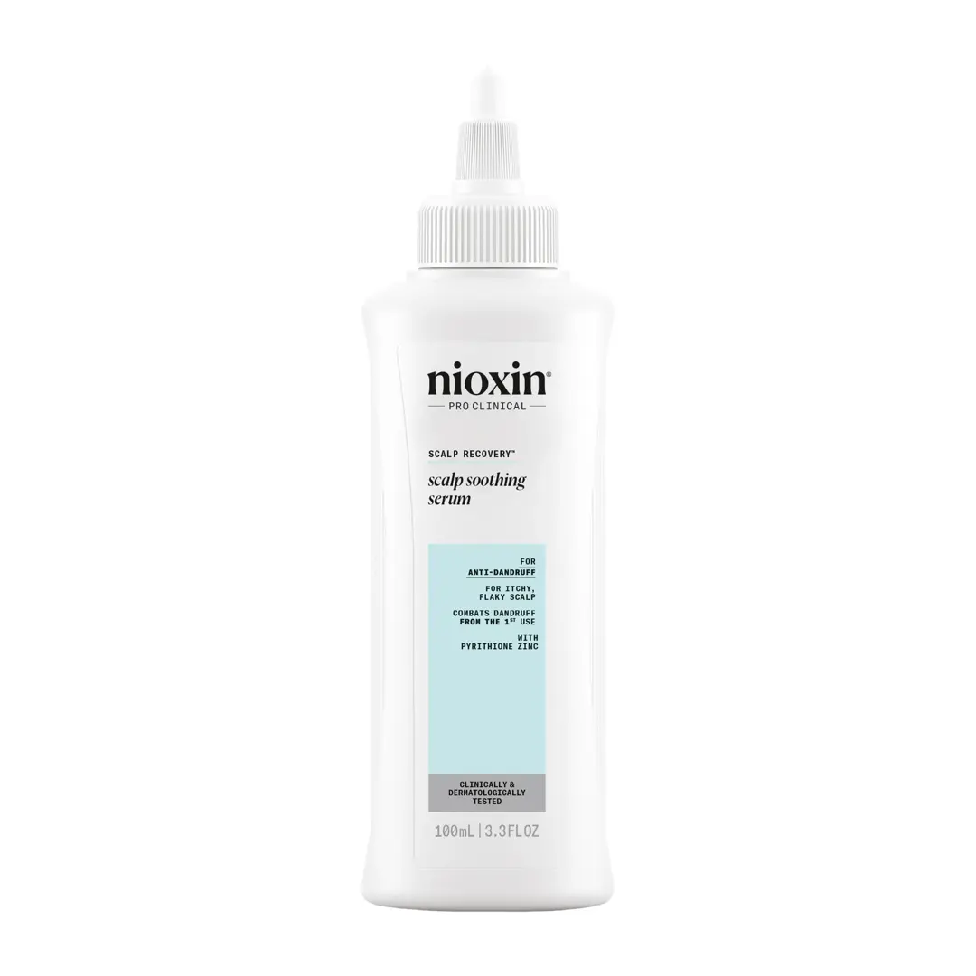 Nioxin Scalp Soothing Serum bottle against white background