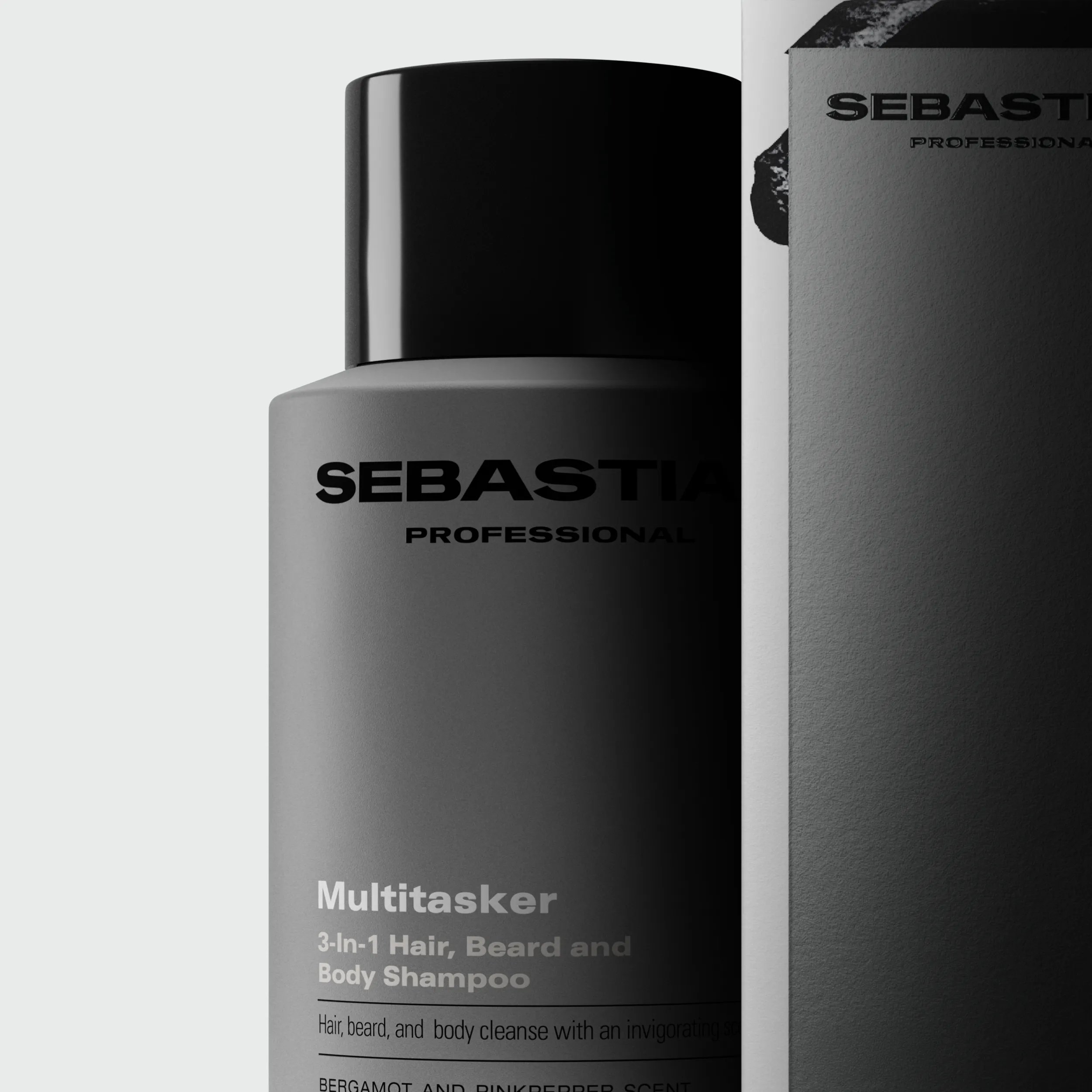 Image of Sebastian Professional Multitasker air, beard and body shampoo. 
