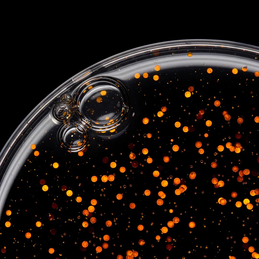 Close-up image of styling drops.