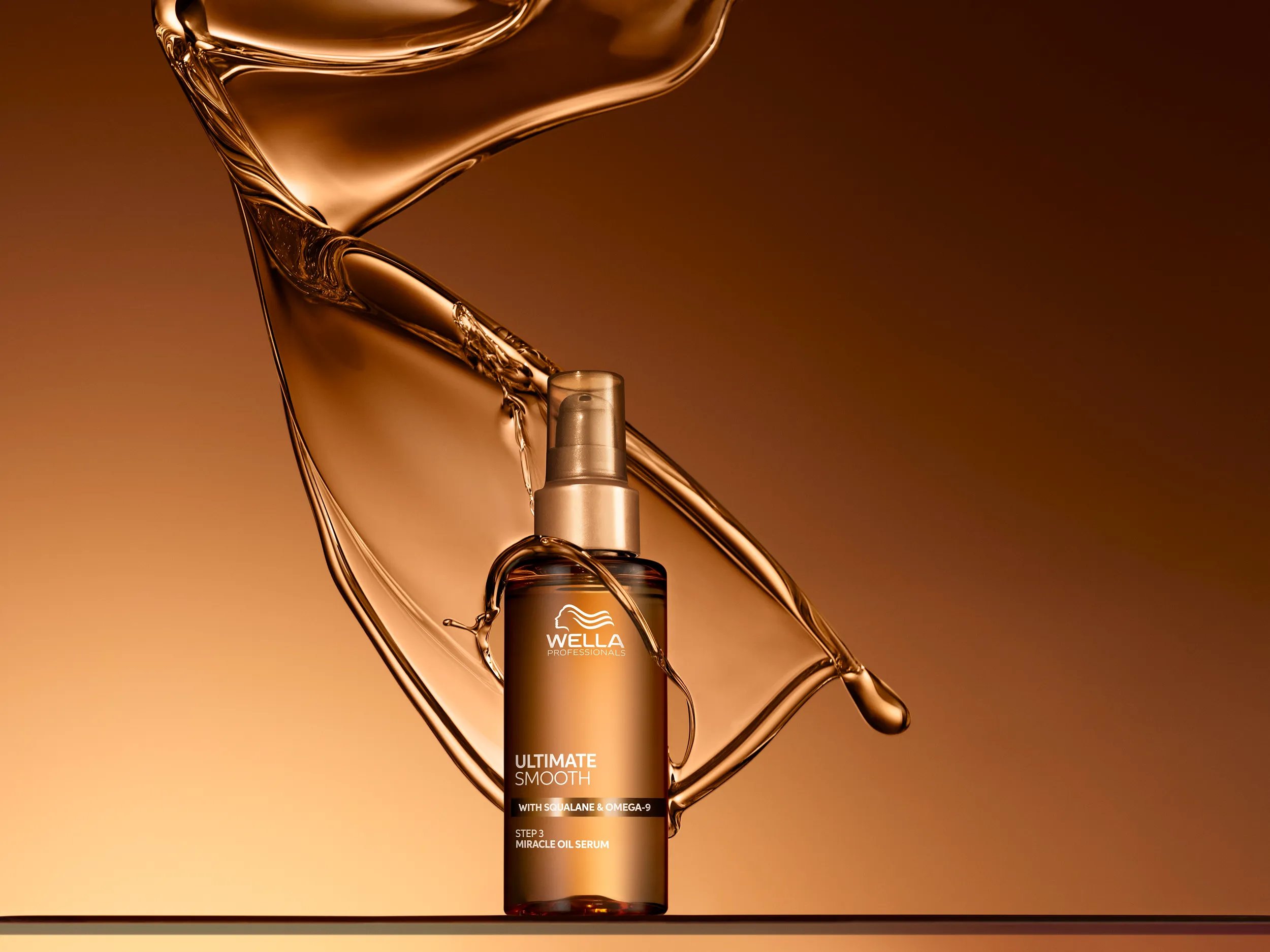 ULTIMATE SMOOTH Miracle Oil Serum on a marble surface.