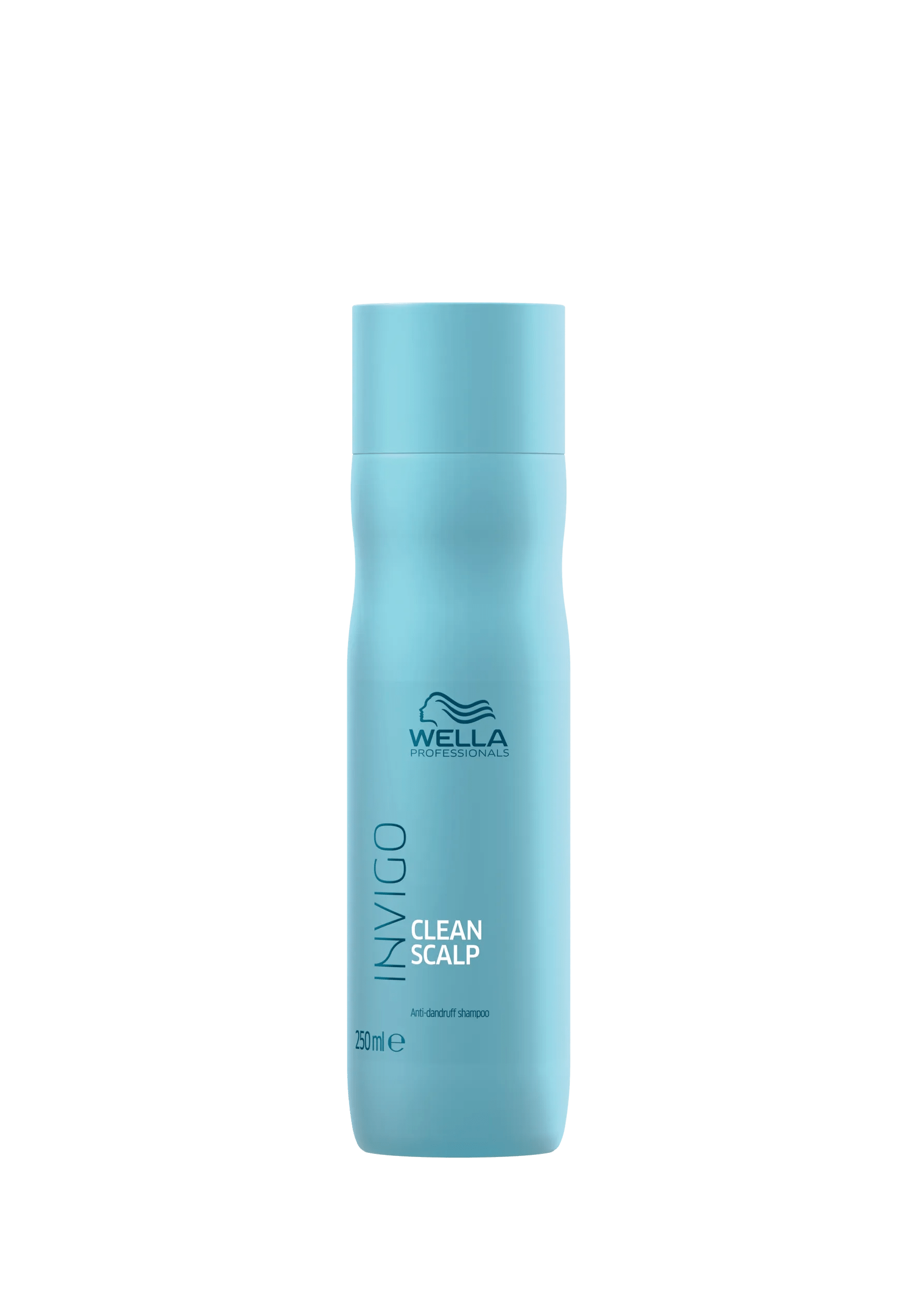 Packshot of INVIGO Balance Shampoo Clean Scalp blue bottle
