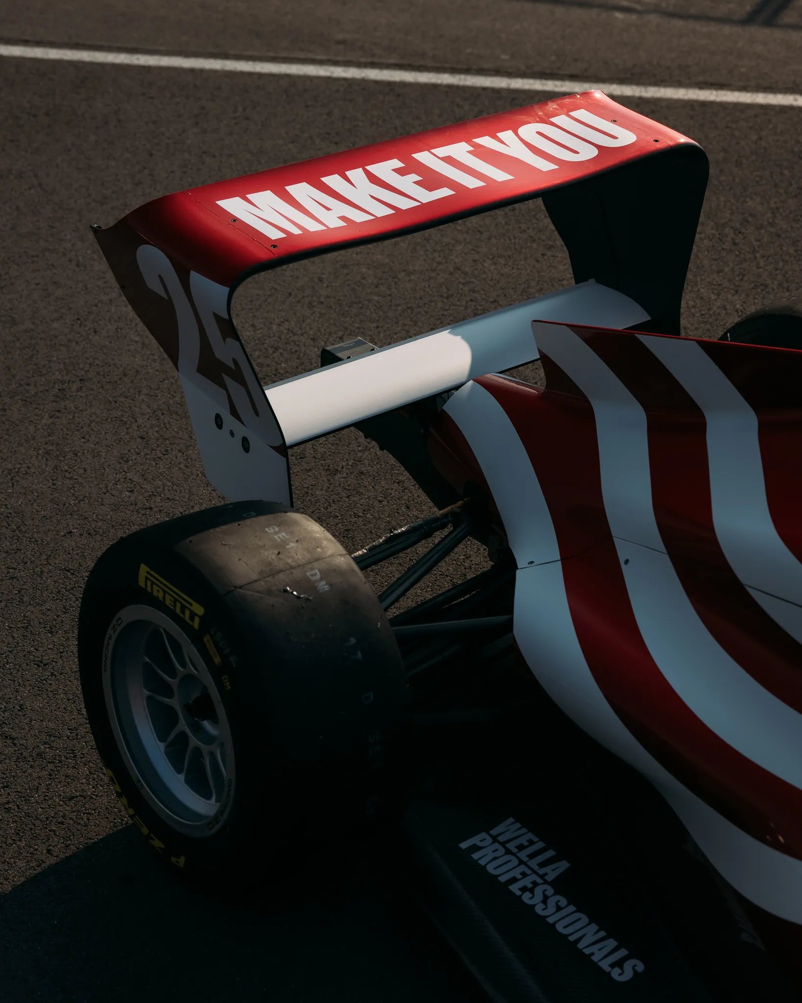 Wella Professionals car for F1 Academy partnership, with Make it You logo