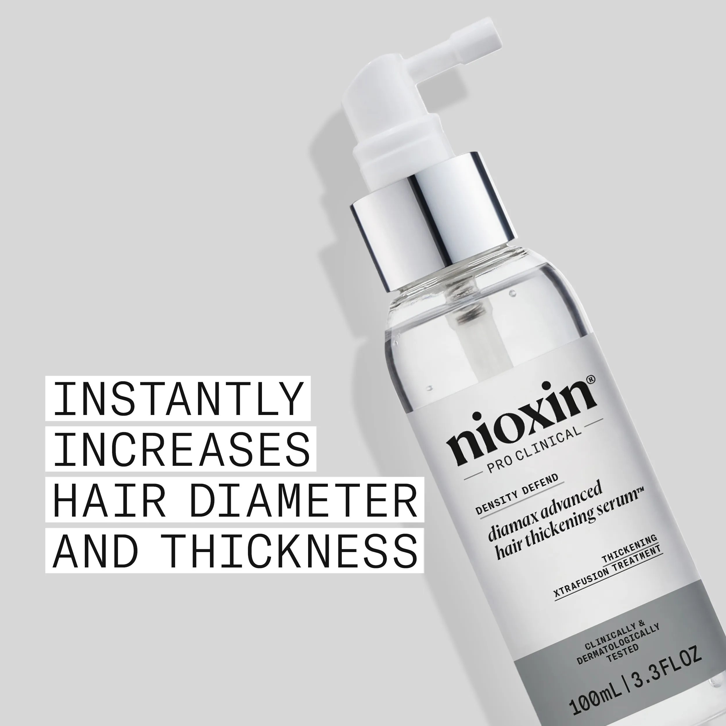 instantly increases hair diameter and thickness