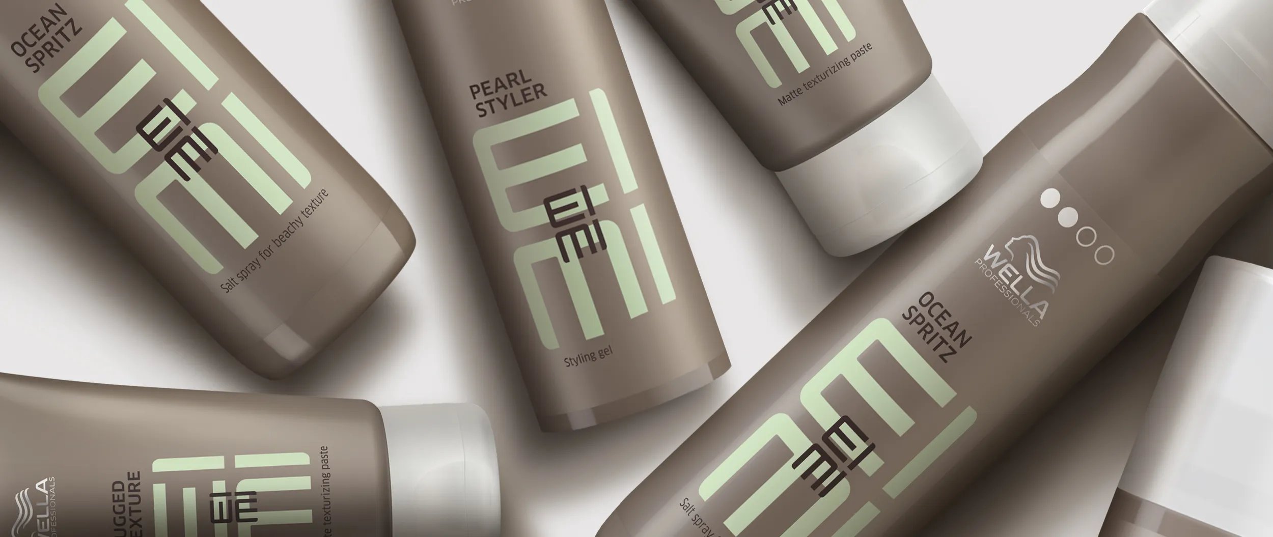 Wella EIMI hair styling products.