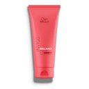 Packshot of Wella Professionals Invigo Brilliance Vibrant Color Conditioner for coarse hair - a red bottle with white font and a darker red Wella logo.