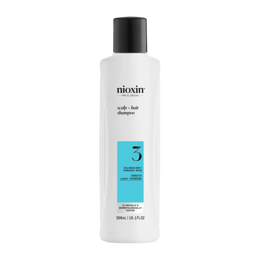 Nioxin System 3 Shampoo bottle against white background