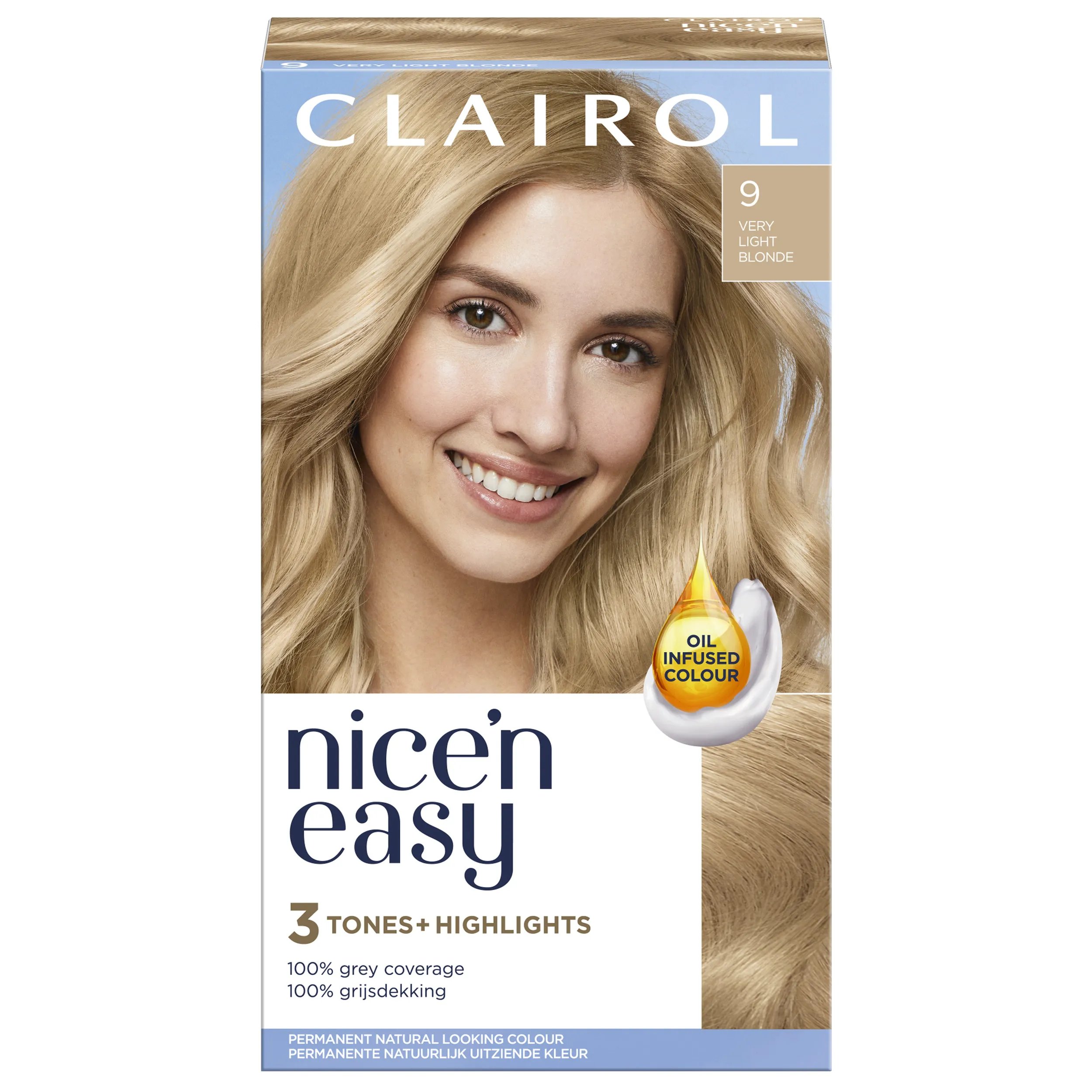 Clairol Nice'n Easy kestoväri, 9 Very Light Blonde