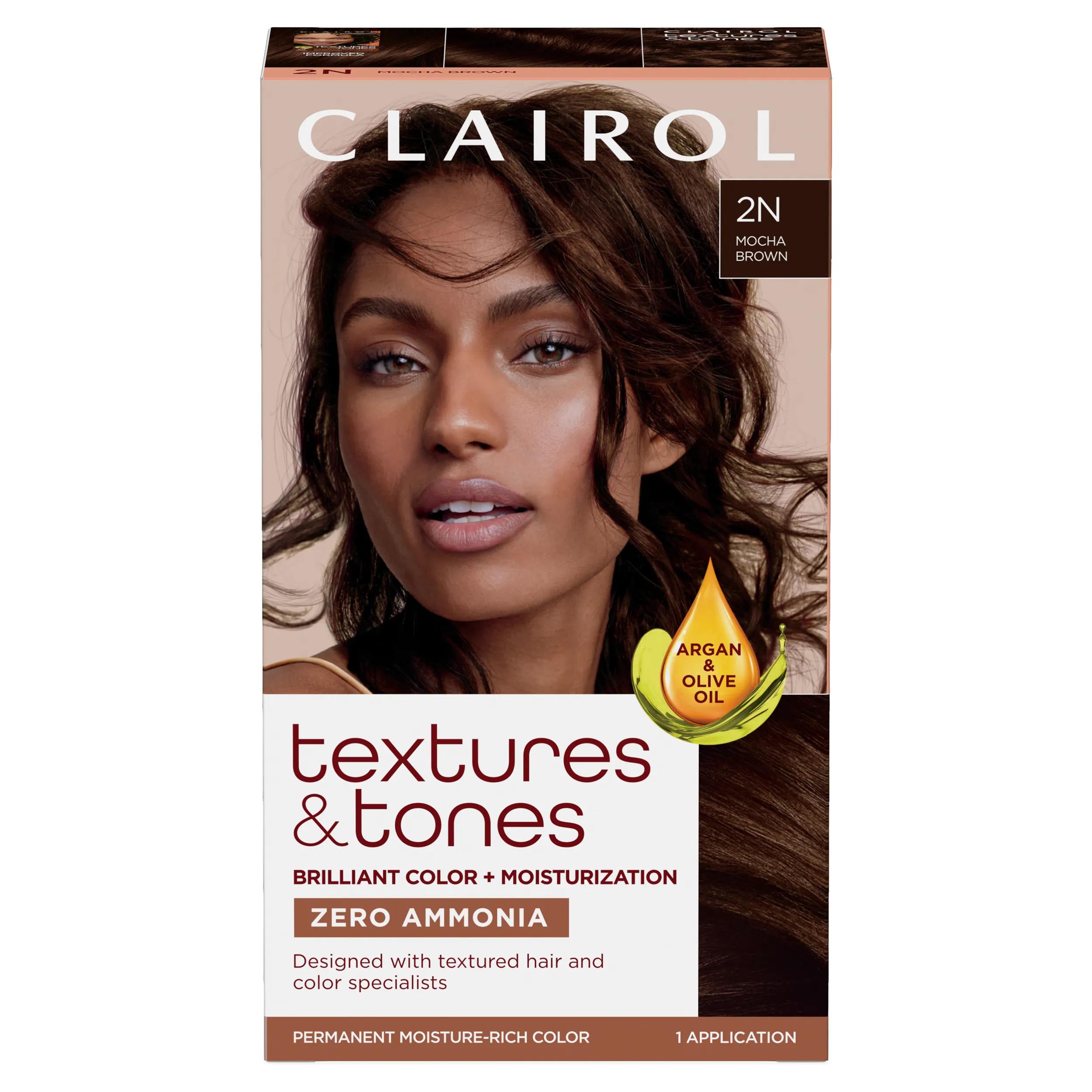 Textures & Tones Permanent Hair Dye, 2N Mocha Brown | Clairol US